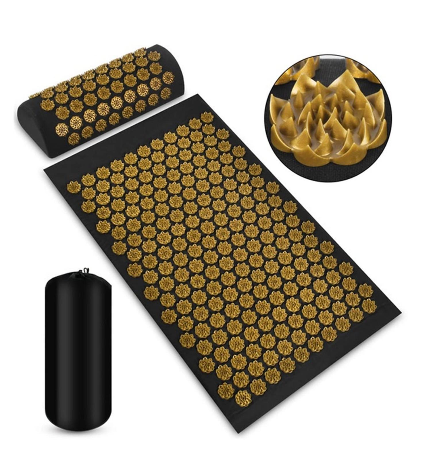 Dunlap Massage Pillow & Yoga Mat - Acupuncture Relief for Back Pain & Stress - 3 Sizes Available - Buy Online on GoSupps.com