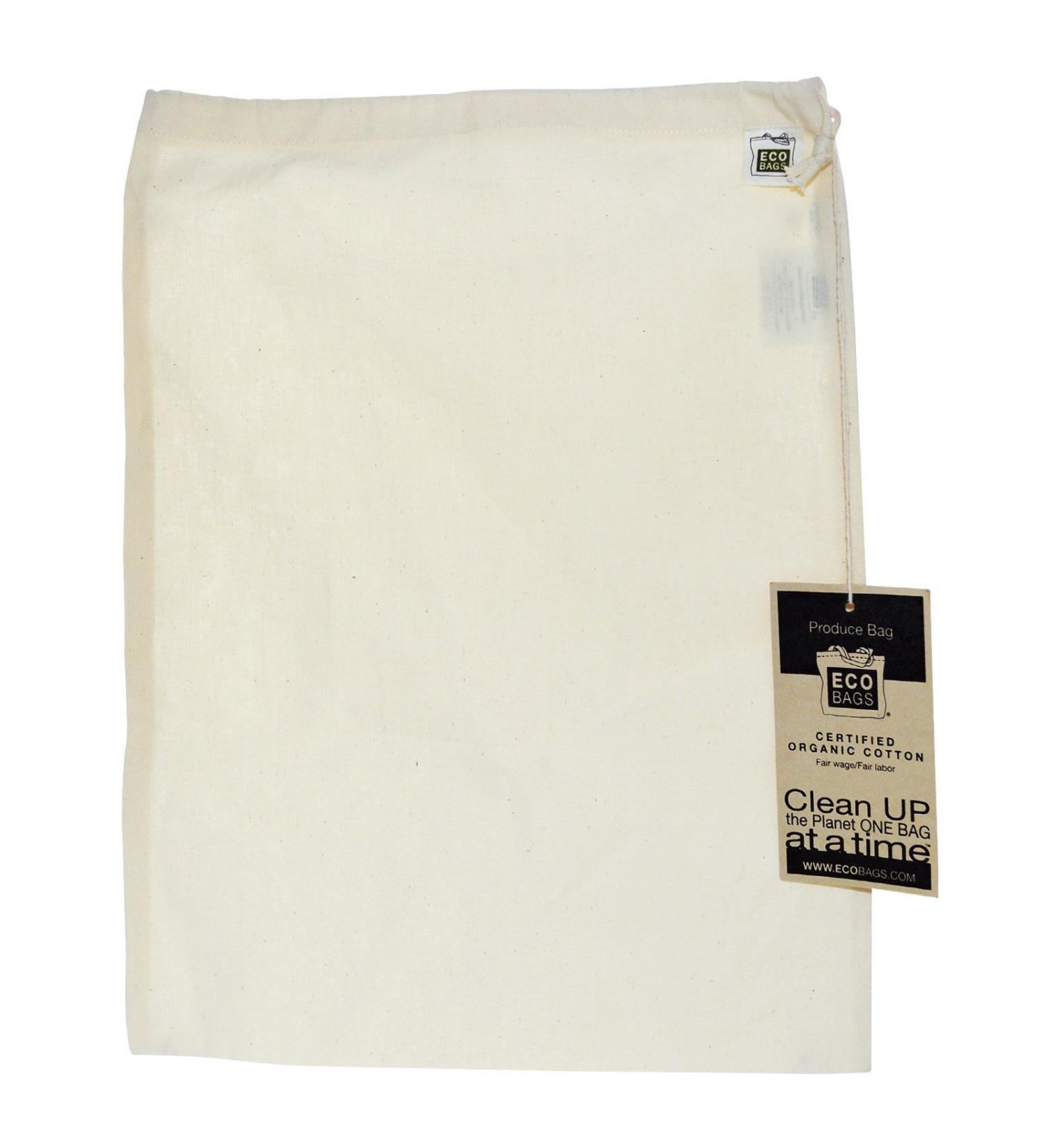ECOBAGS Organic Cotton Produce Bag Large 1 Bag 12"w x 15"h