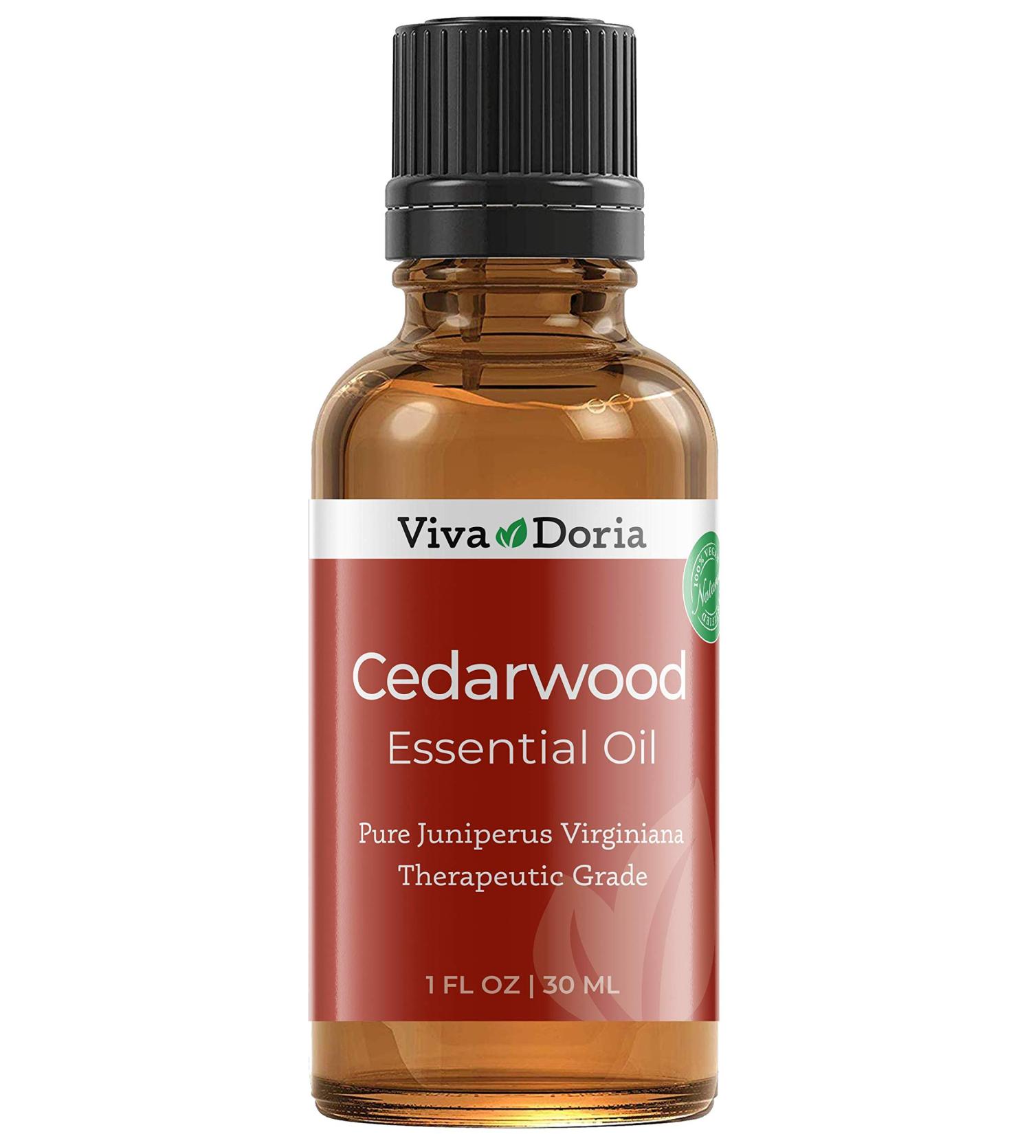 Viva Doria 100% Pure Cedarwood Essential Oil 30 mL - Therapeutic Grade Virginia Cedarwood Oil for Aromatherapy & Wellness - Buy Online on GoSupps.com