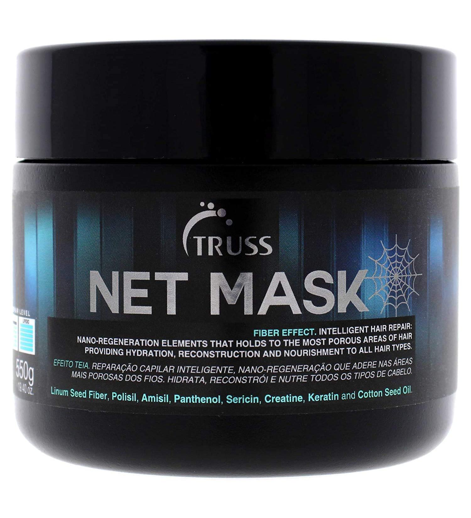 Truss Professional Net Hair Mask - Intensive Repair for Curly Hair - Nano Protein Infused Anti-Static Mask - Repairs & Hydrates Damaged Curls - Buy Online on GoSupps.com