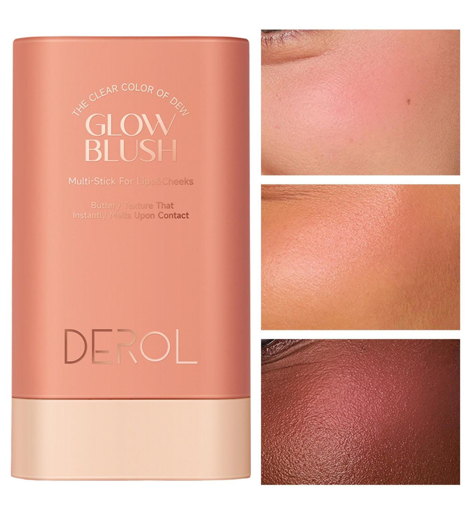 Cream Makeup Blushess - Blushes Stick Cream for Cheeks and Lips Rotating Design Makeup Blushes Stick Waterproof Long Lasting Cheek Tint For Women Girls Mature Skin Pochy 01 - Buy Online on GoSupps.com