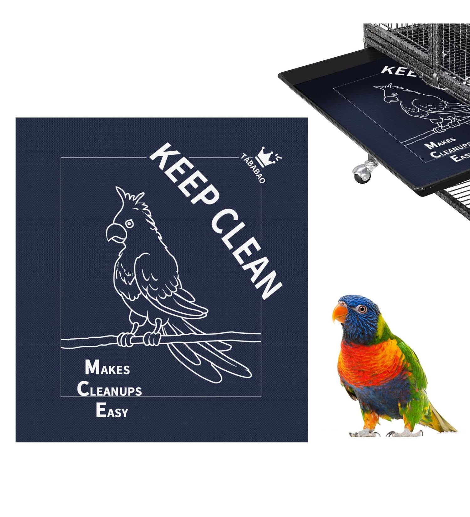 Bird Cage Liners Parrot Cage Liners 50pcs Disposable Cage Liners for Birds Non-Woven Pre-cut Large Bird Cage Liners For Parrot Parakeet Conure Cockatiel Bird Cage Paper Liners 20 x 18 inch Blue 50Pcs Blue - Buy Online on GoSupps.com