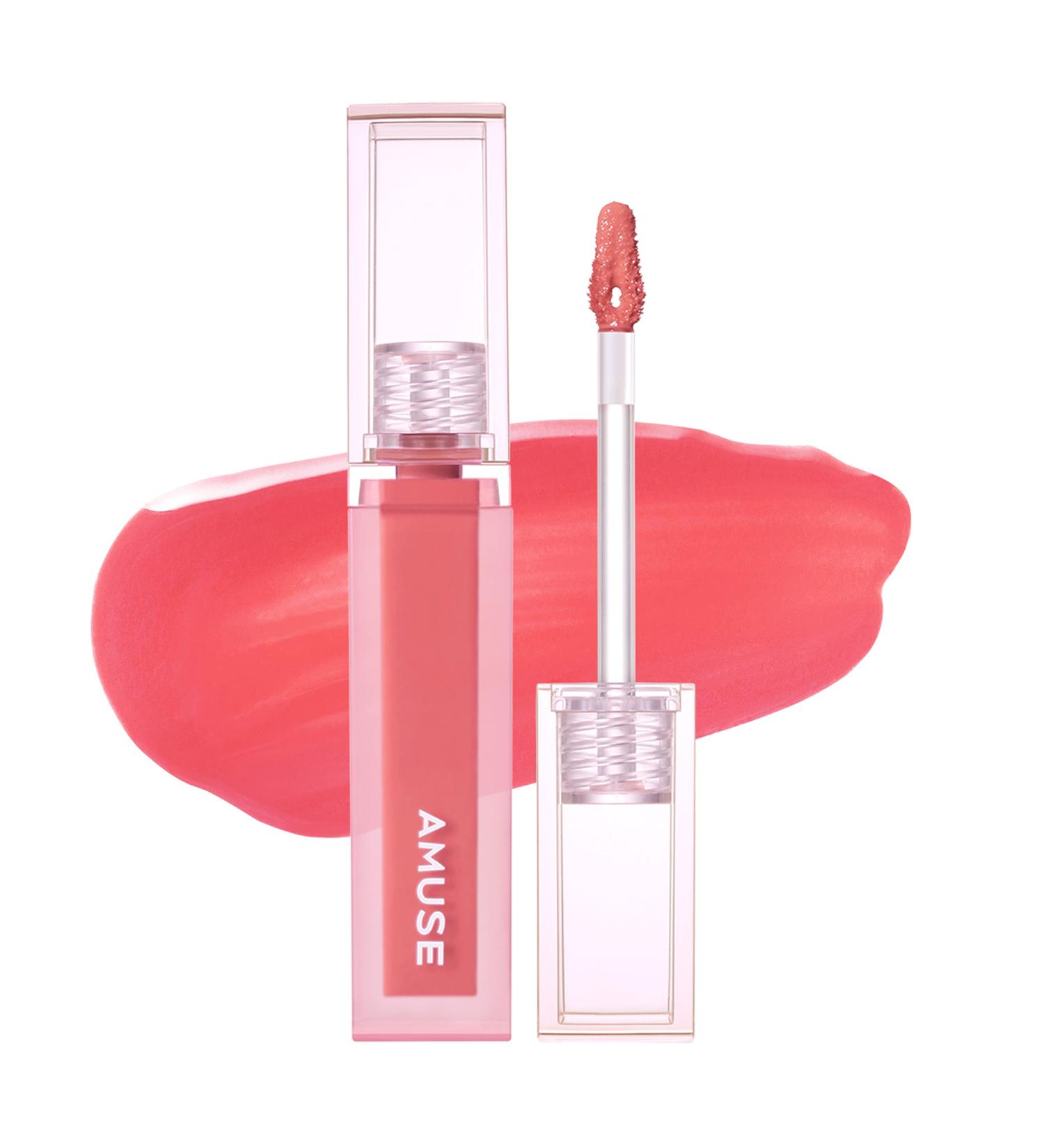 Amuse DEW TINT Korean Vegan Lipstick Glossy | Genuine Cosmetic Makeup (02 BREEZE) - Buy Online on GoSupps.com