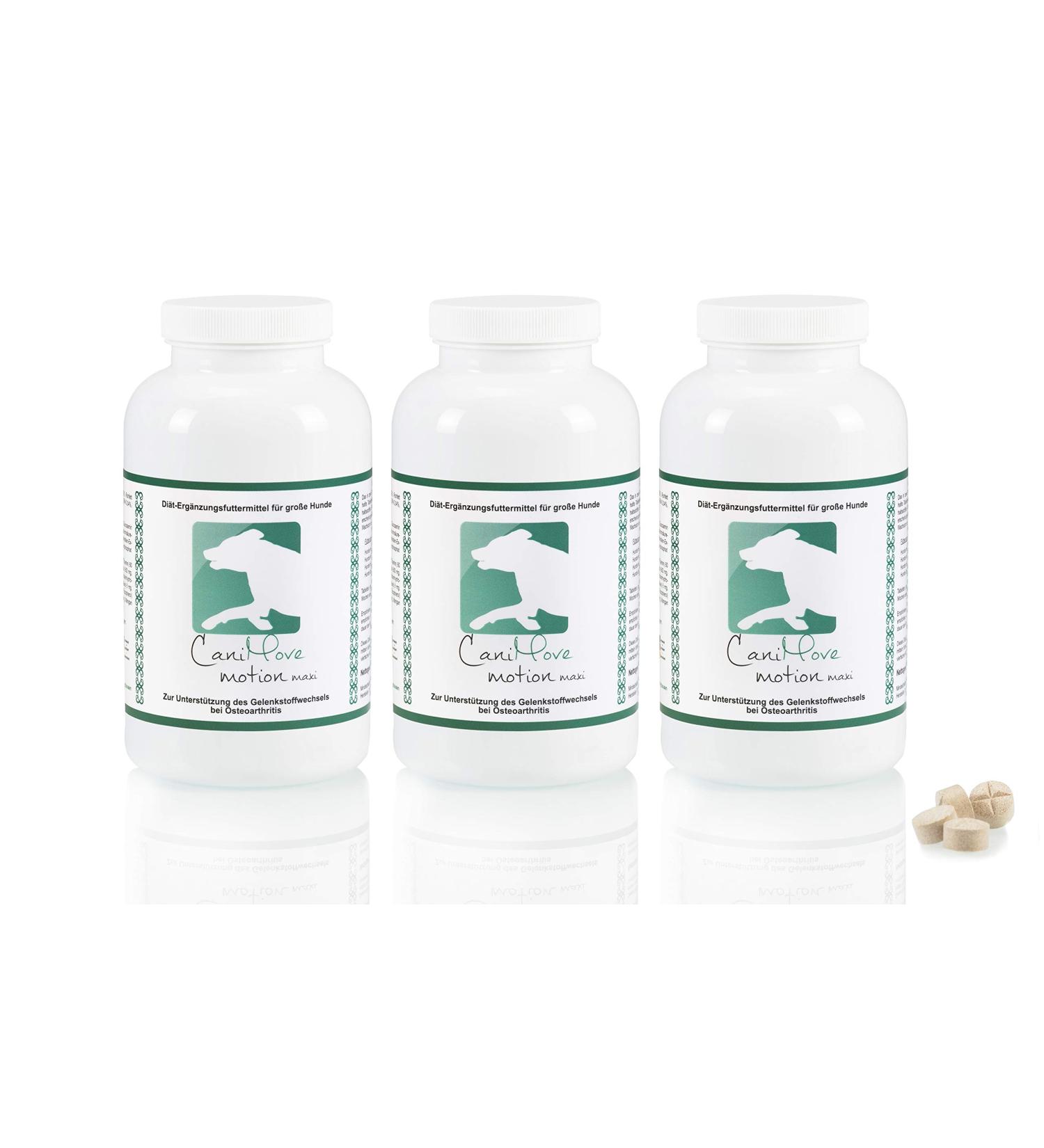 Canimove Motion Maxi Dreiererpack - 300 Tablets for Large Dogs | Joint Tendon & Muscle Support | 3 Pack with Essential Active Ingredients - Buy Online on GoSupps.com