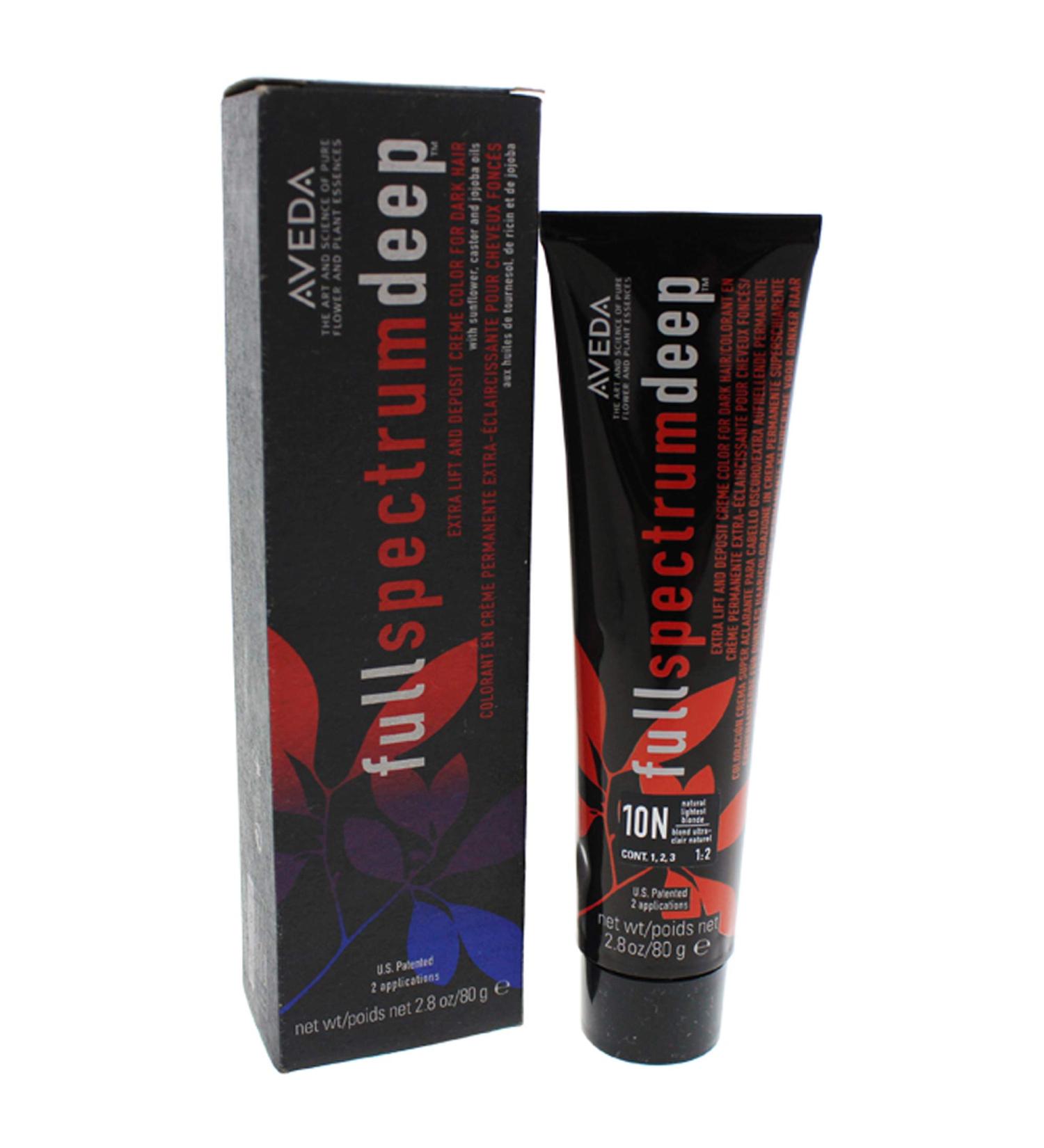 Aveda Full Spectrum Deep 10N-Natural Lightest Blonde Extra Lift and Deposit Creme Color 2.8 Ounce 80 Milliliters