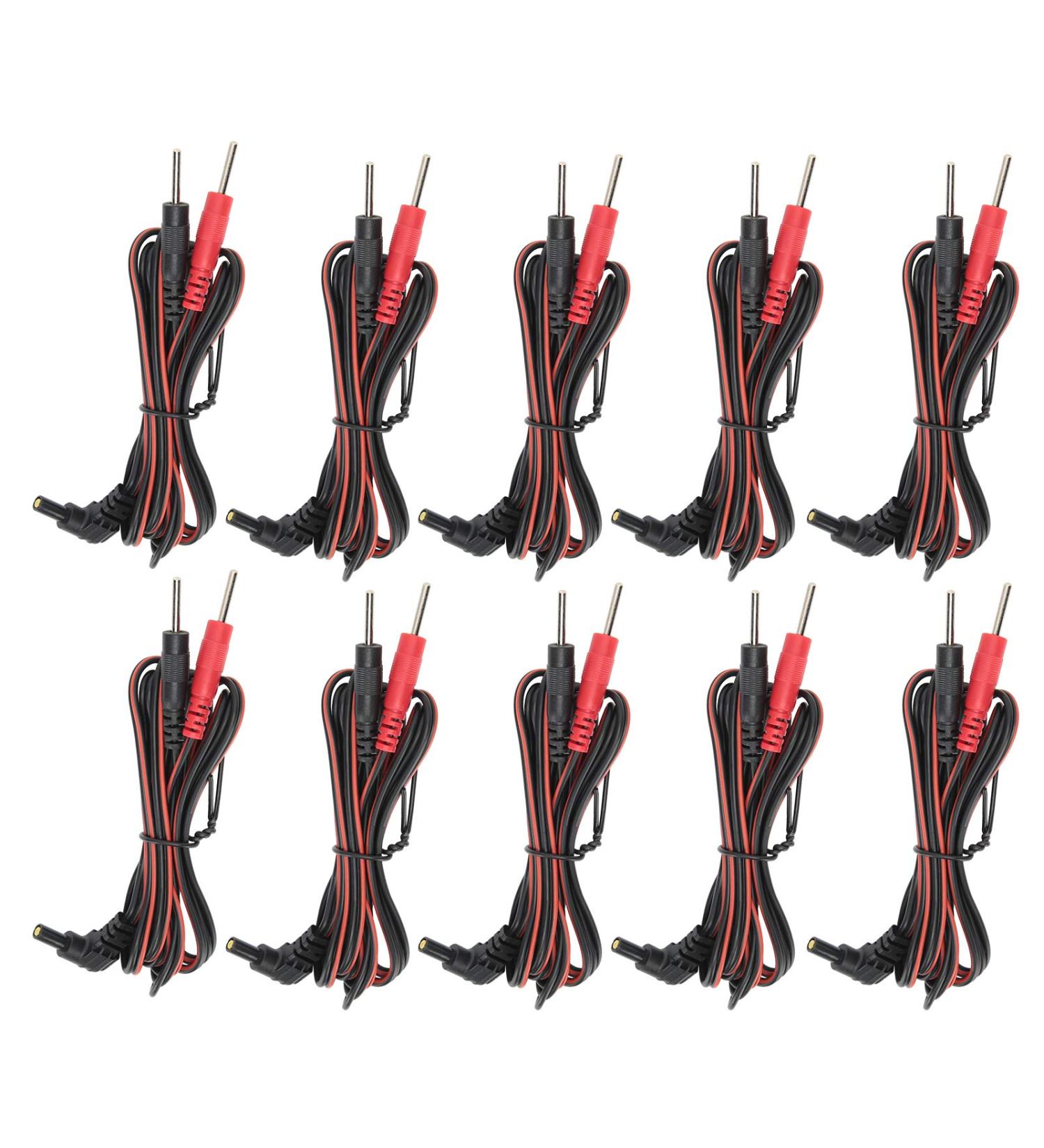Pack of 10 Flexible 2mm TENS Cables - Premium Connection for TENS Devices | International Shipping - Buy Online on GoSupps.com