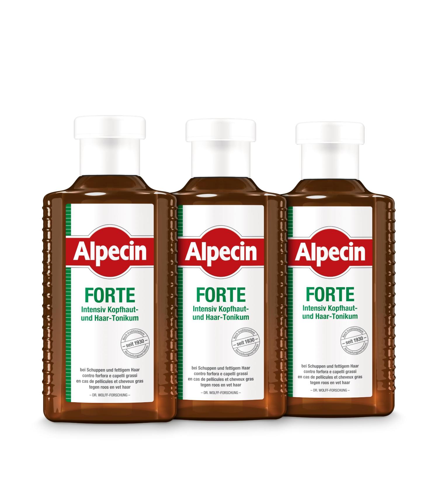  Alpecin Alpecin FORTE 3 x 200 ml - The tonic against dandruff and common hair loss - Buy Online on GoSupps.com