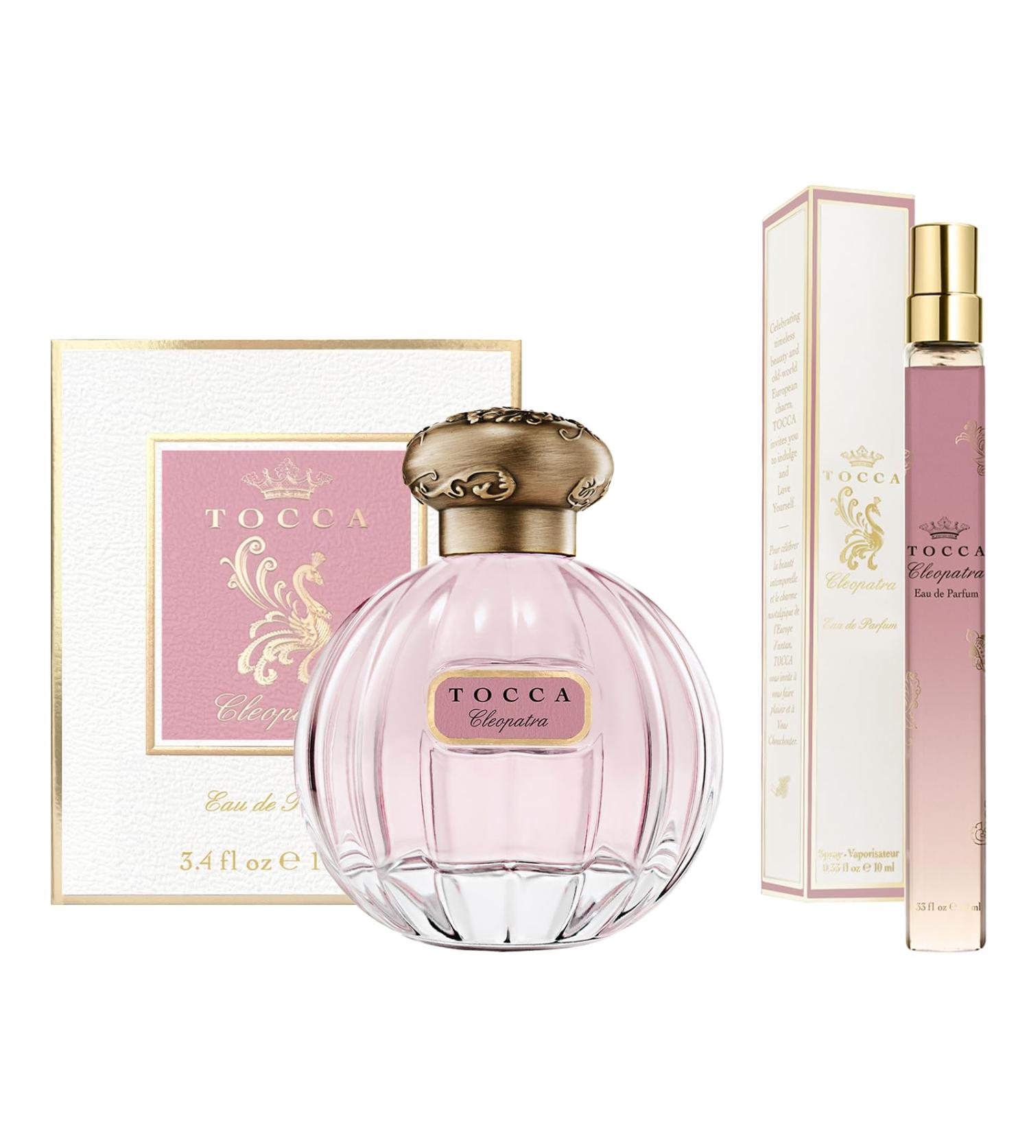 Tocca Cleopatra Perfume Set for Women 100 ml (3.38 oz) + 10 ml (0.34 oz) - Warm Floral Grapefruit Jasmine Vanilla Musk ($172 Value) 3.72 Fl Oz (Pack of 1) - Buy Online on GoSupps.com