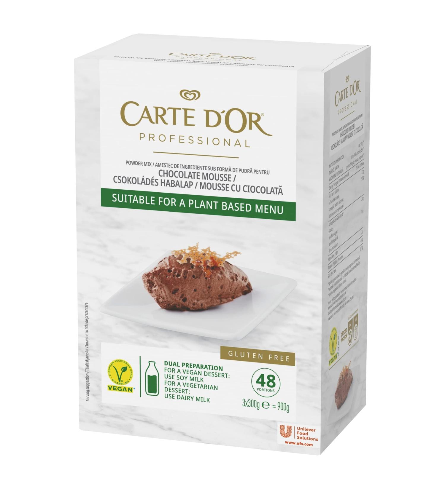 Carte D'Or Vegan Chocolate Mousse Powder Mix 900g (3x300g) Chocolate large