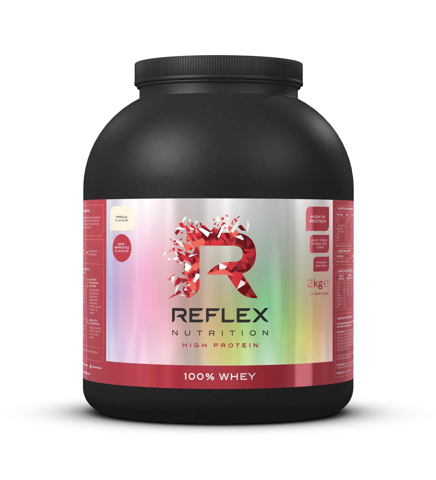 Reflex Nutrition 100% Whey Vanilla Protein Powder 2kg - Buy Online - Buy Online on GoSupps.com