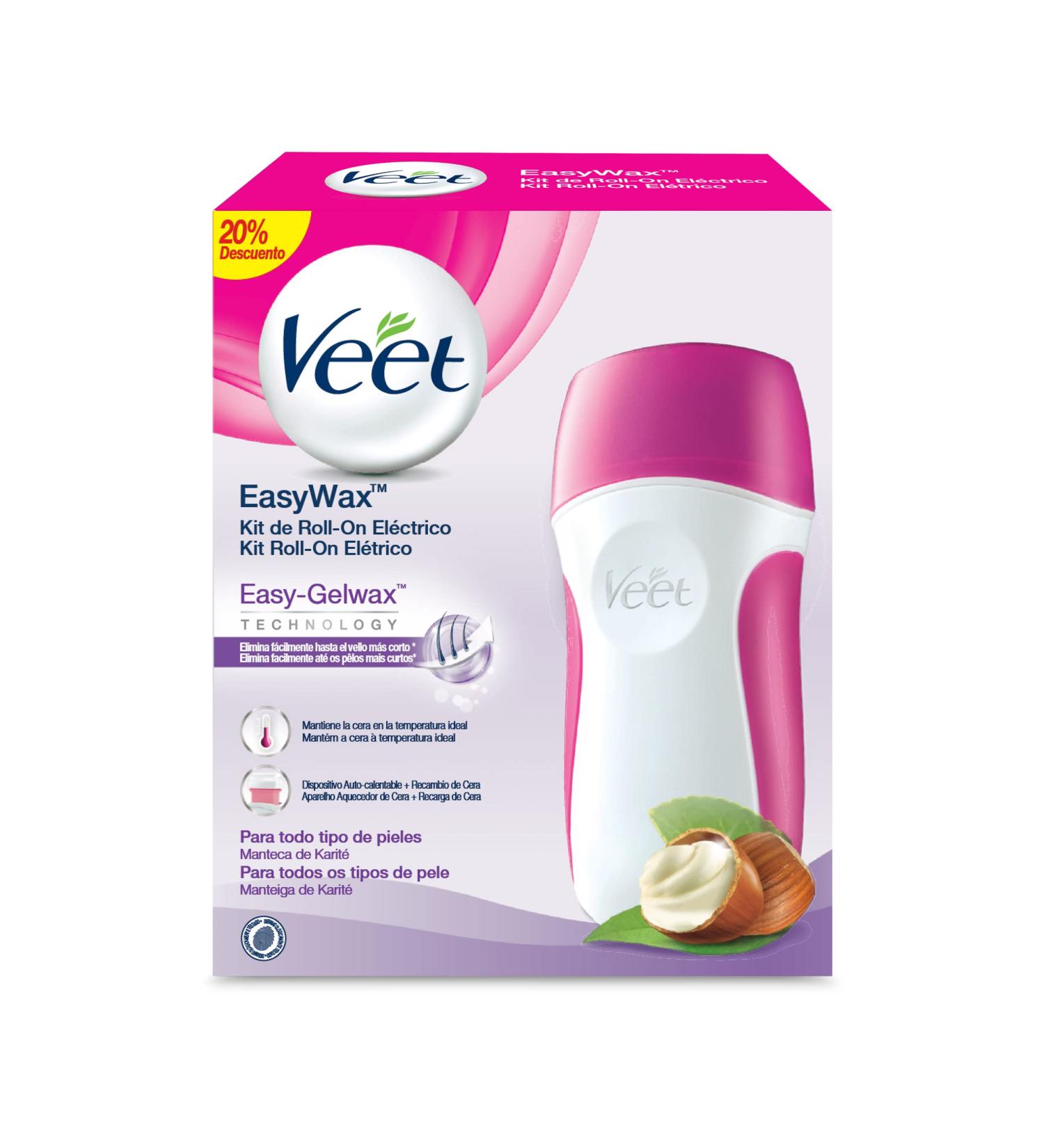 Veet Easy Wax Roll-On Electric Kit - Smooth and Effortless Hair Removal - Buy Online on GoSupps.com