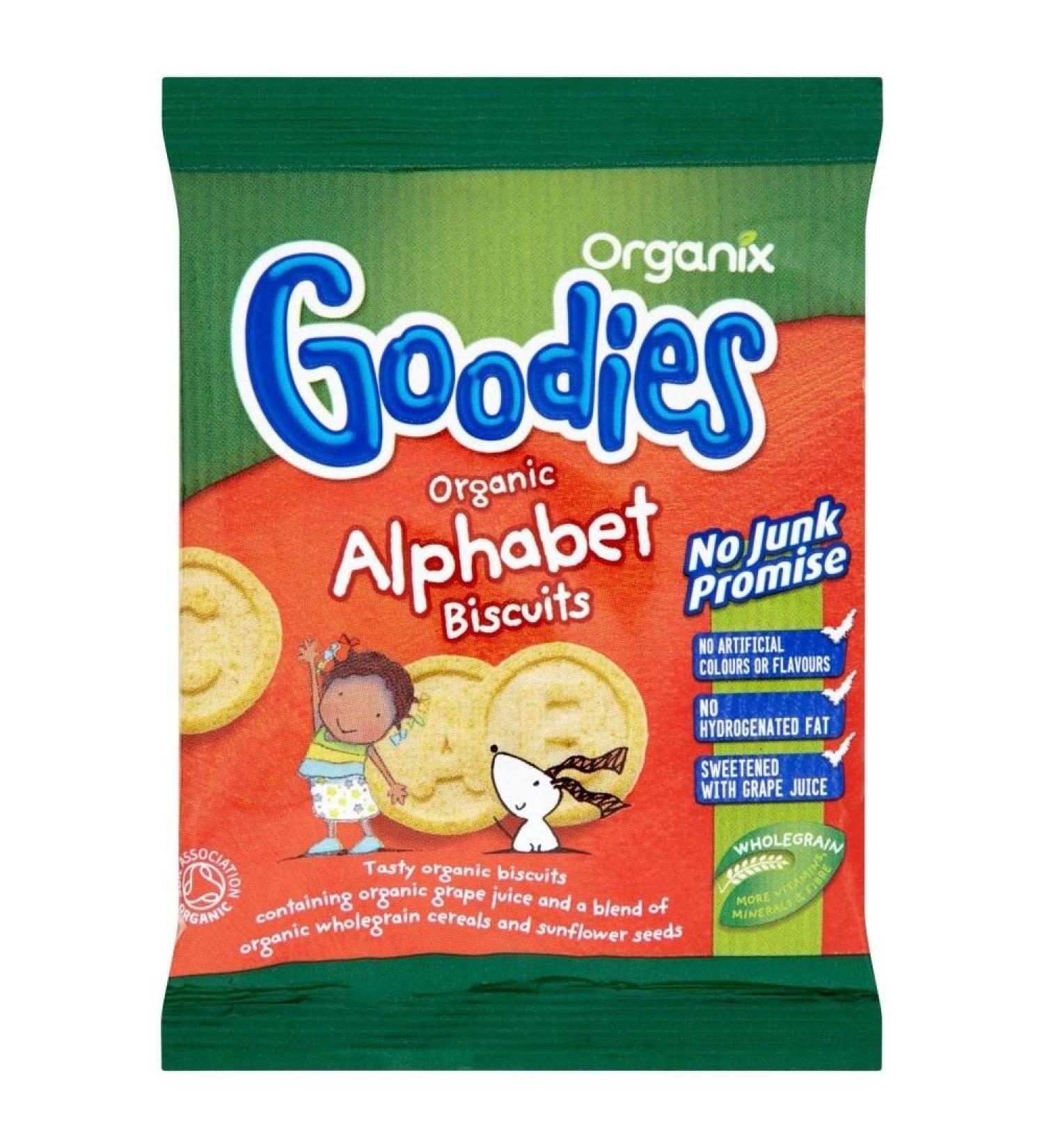 Organix Goodies Organic Alphabet Biscuits 12mth+ (25g)