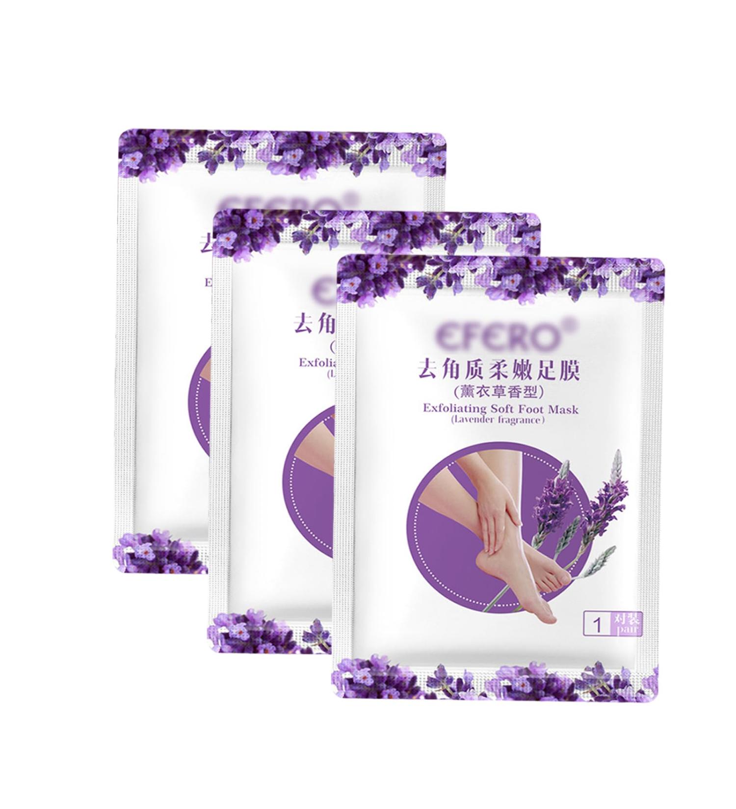 3 Pairs Foot Exfoliating Moisturizing Mask Natural Lavender Foot Peel Mask Foot Callus Remover Mask Disposable Cracked Heel Treatment Socks Foot Repair Care Sock Foot Callus Softening Mask - Buy Online on GoSupps.com