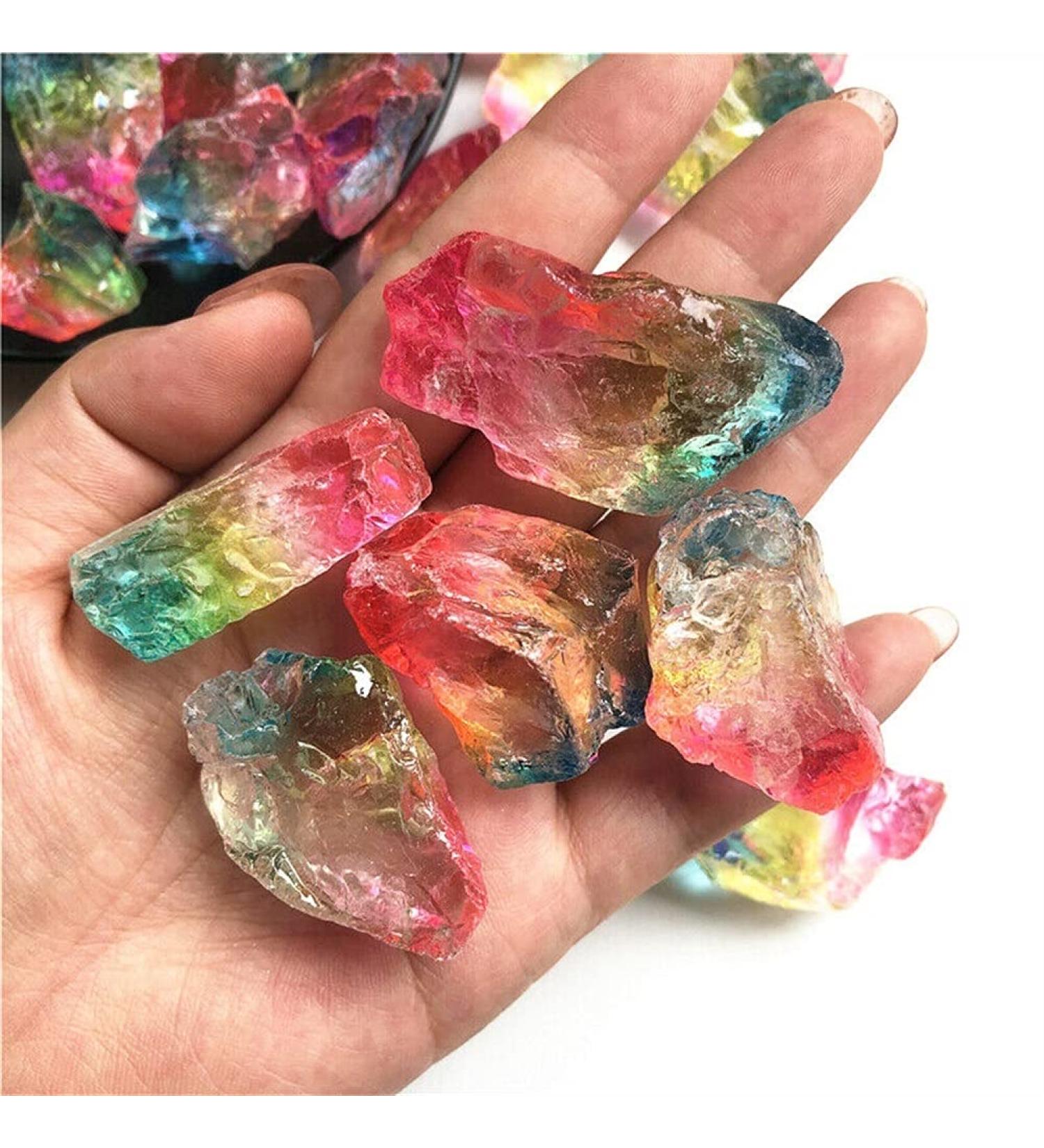Stone Crafts 100g Electroplated Multicolor Crystal Gemstone Reiki Crystal Gemstones Stones Stone Crystal Reiki - Buy Online on GoSupps.com