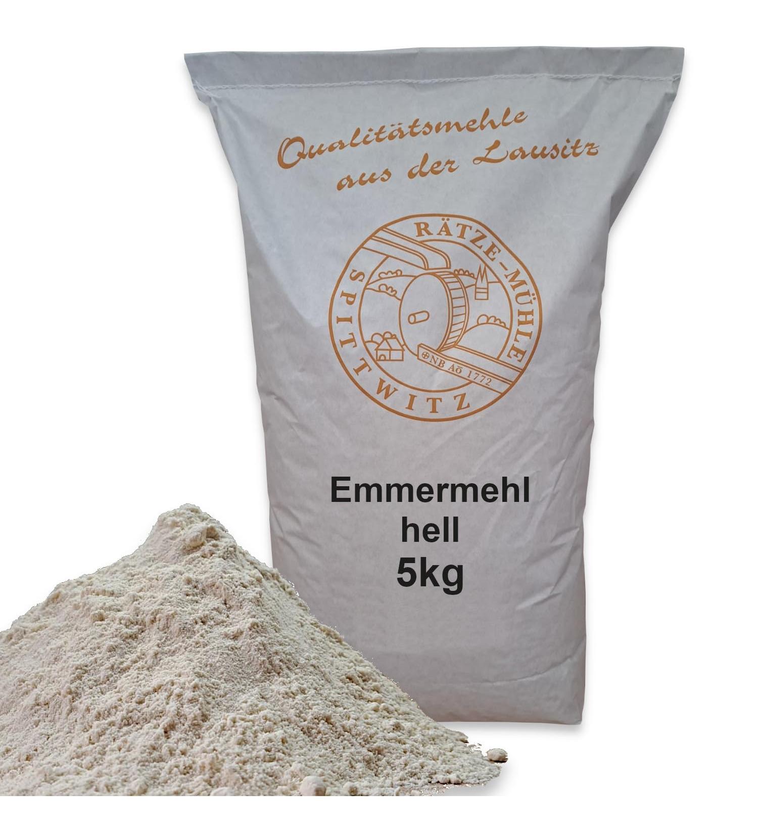 M hlen Emmer Flour Light 5kg - Fresh 100% Regional & Natural Quality from R tze Mill - Buy Online on GoSupps.com