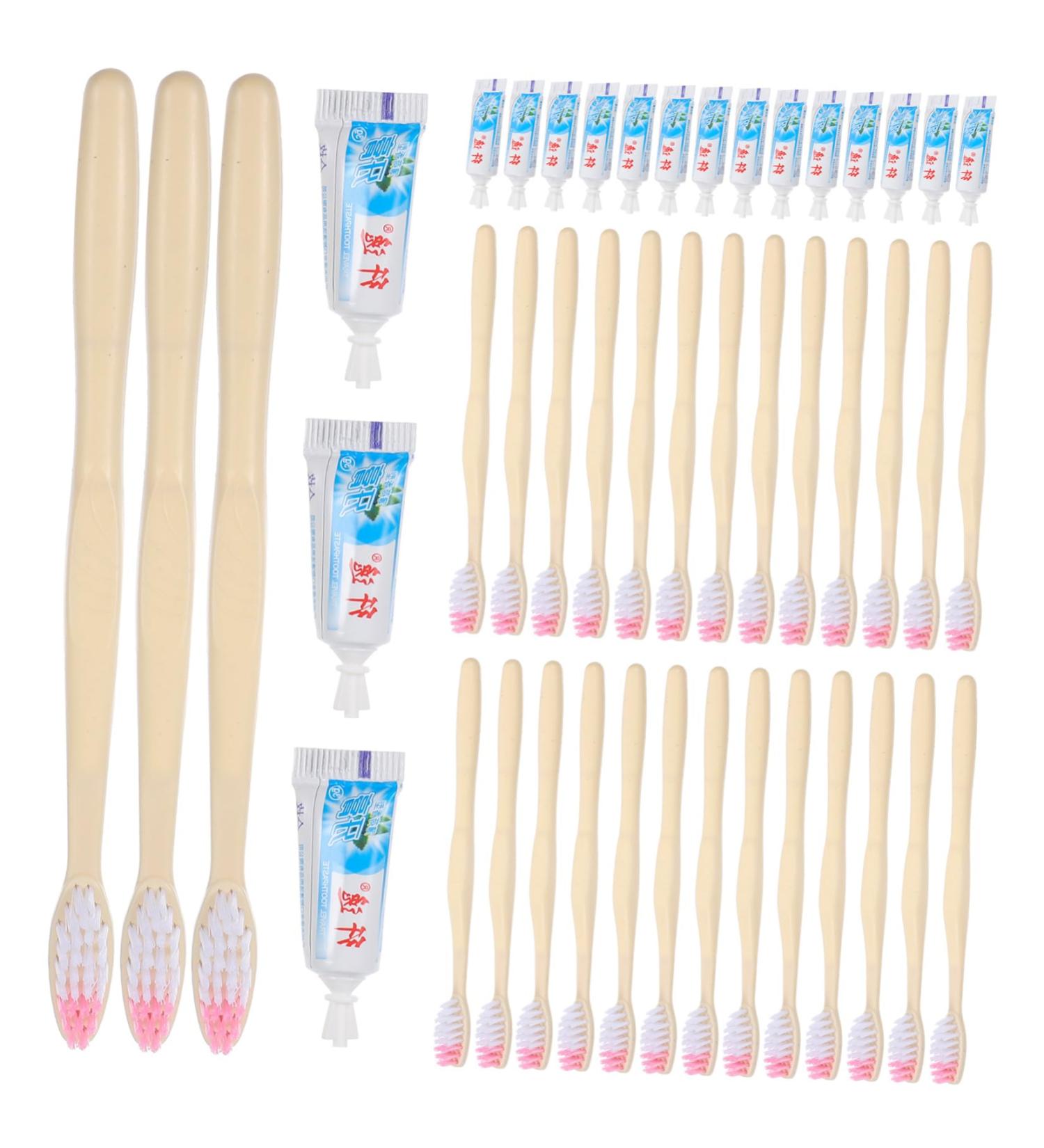 Clispeed 100th Disposable Travel Toothbrush Kit - Hotel Quality Toothbrush & Toothpaste for Guests - Perfect for Homeless Care Bags - Mini Travel Size (1 Pack Assorted Colors) - Buy Online on GoSupps.com