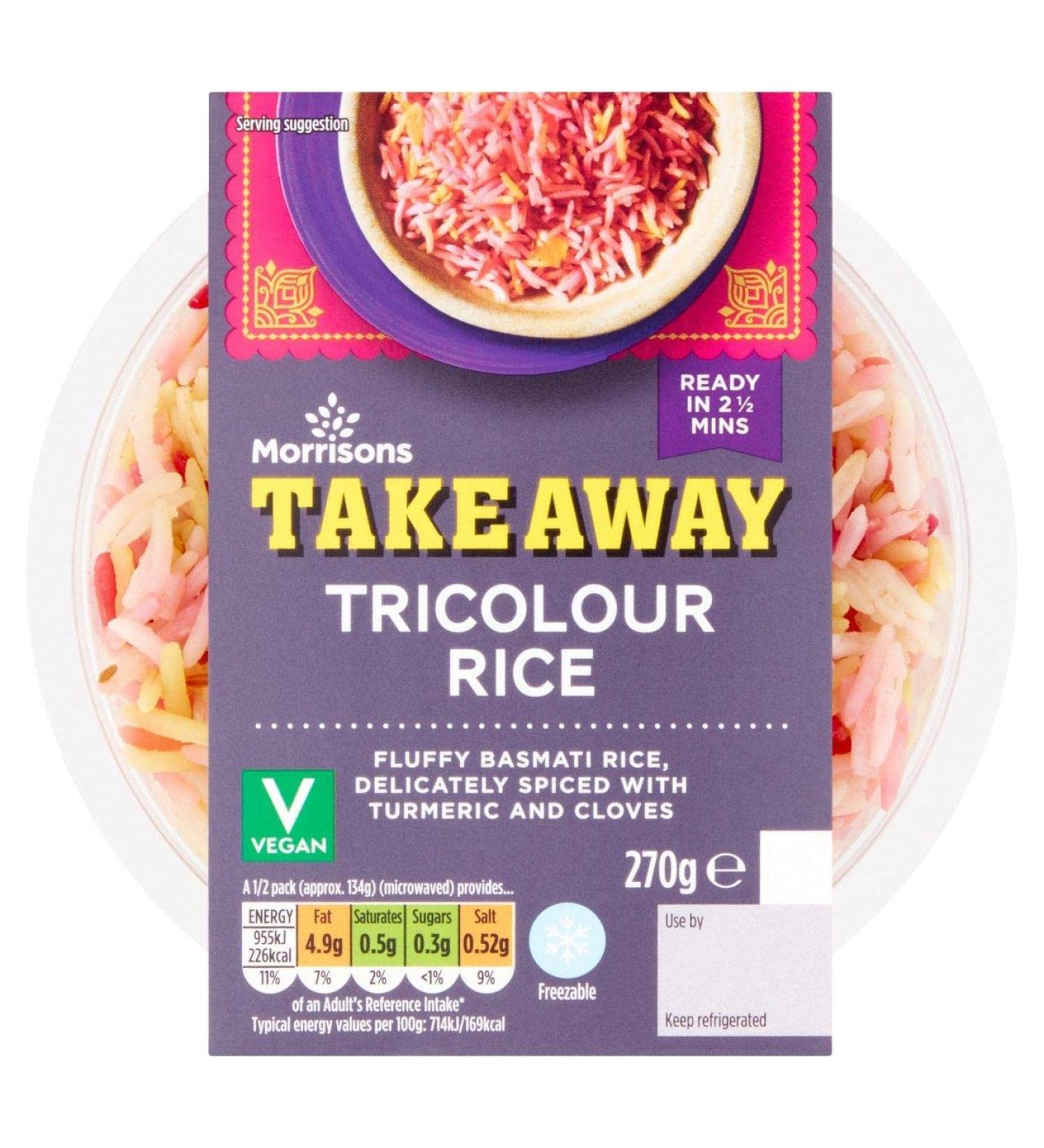 Morrisons Takeaway Tricolour Rice 270g