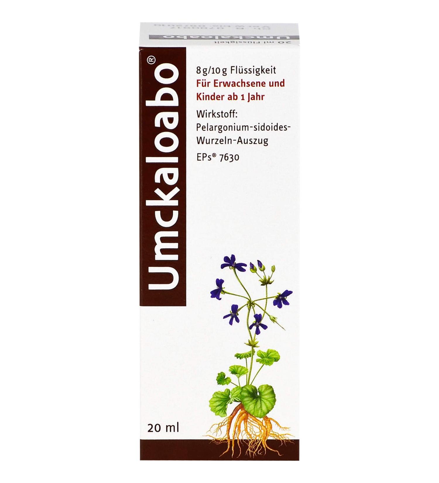 Umckaloabo Drops 20ml - Natural Relief for Cough Sore Throat & Runny Nose | Acute Bronchitis Treatment | Fast Healing | International Shipping - Buy Online on GoSupps.com