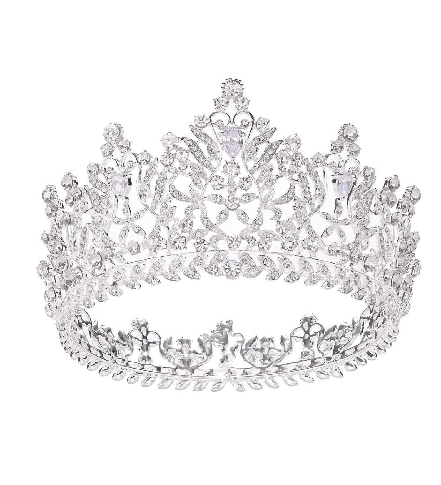 S SNUOY Silver Queen Bridal Crown Tiara Headband for Wedding - Buy Online on GoSupps.com