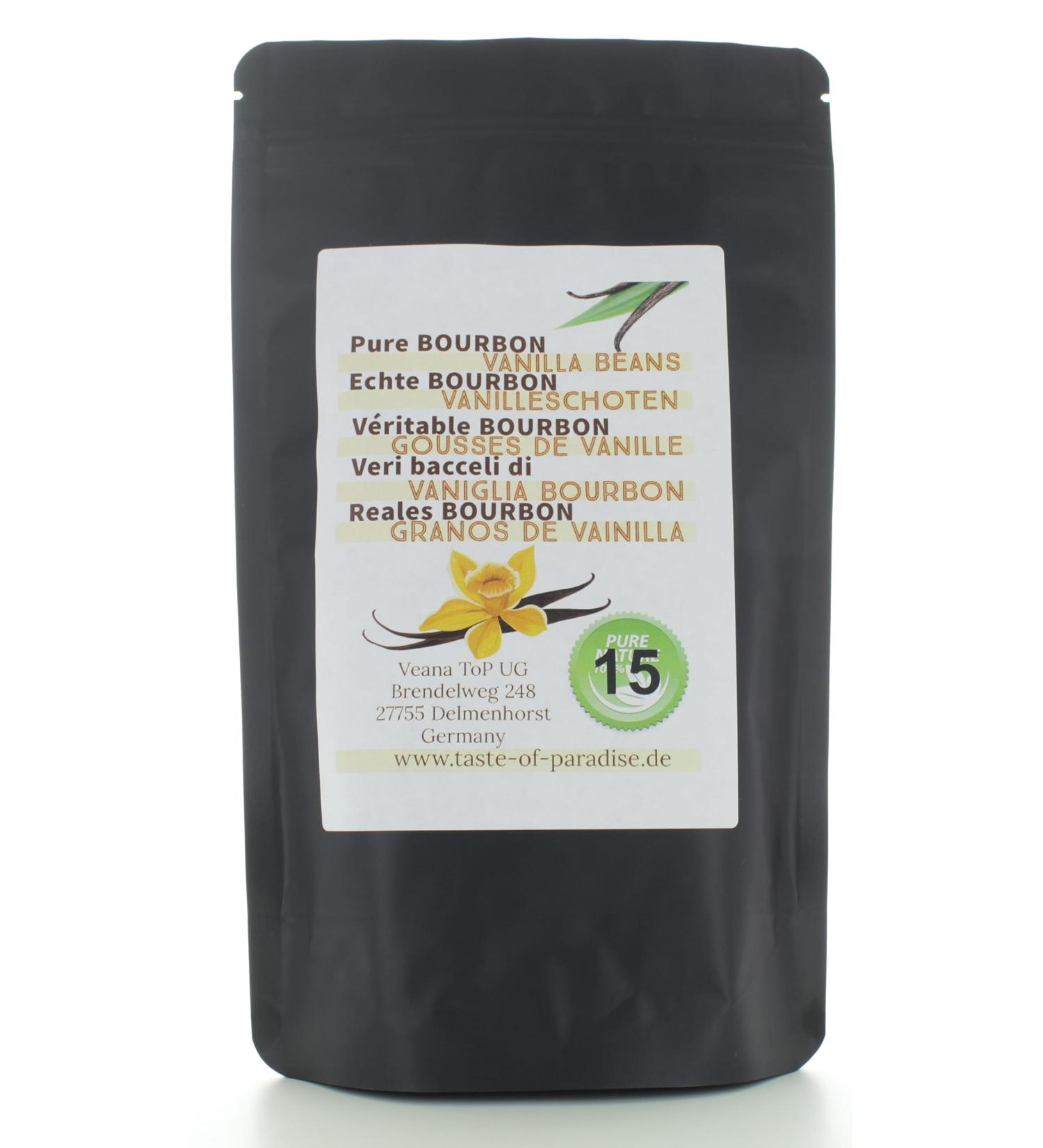 Buy Bourbon Vanilla Pods - 15 Pieces 100% Natural from Madagascar | Fresh Juicy Top Gourmet Quality - Buy Online on GoSupps.com