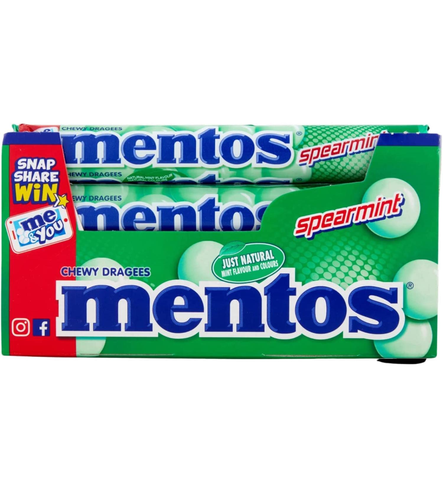Mentos Rolls - Chewy Dragees Sweets (Spearmint 30 Pack) Delicious Tasty And Twisty Treat Gift Hamper For Birthday Christmas Sold By Kidzbuzz - Buy Online on GoSupps.com