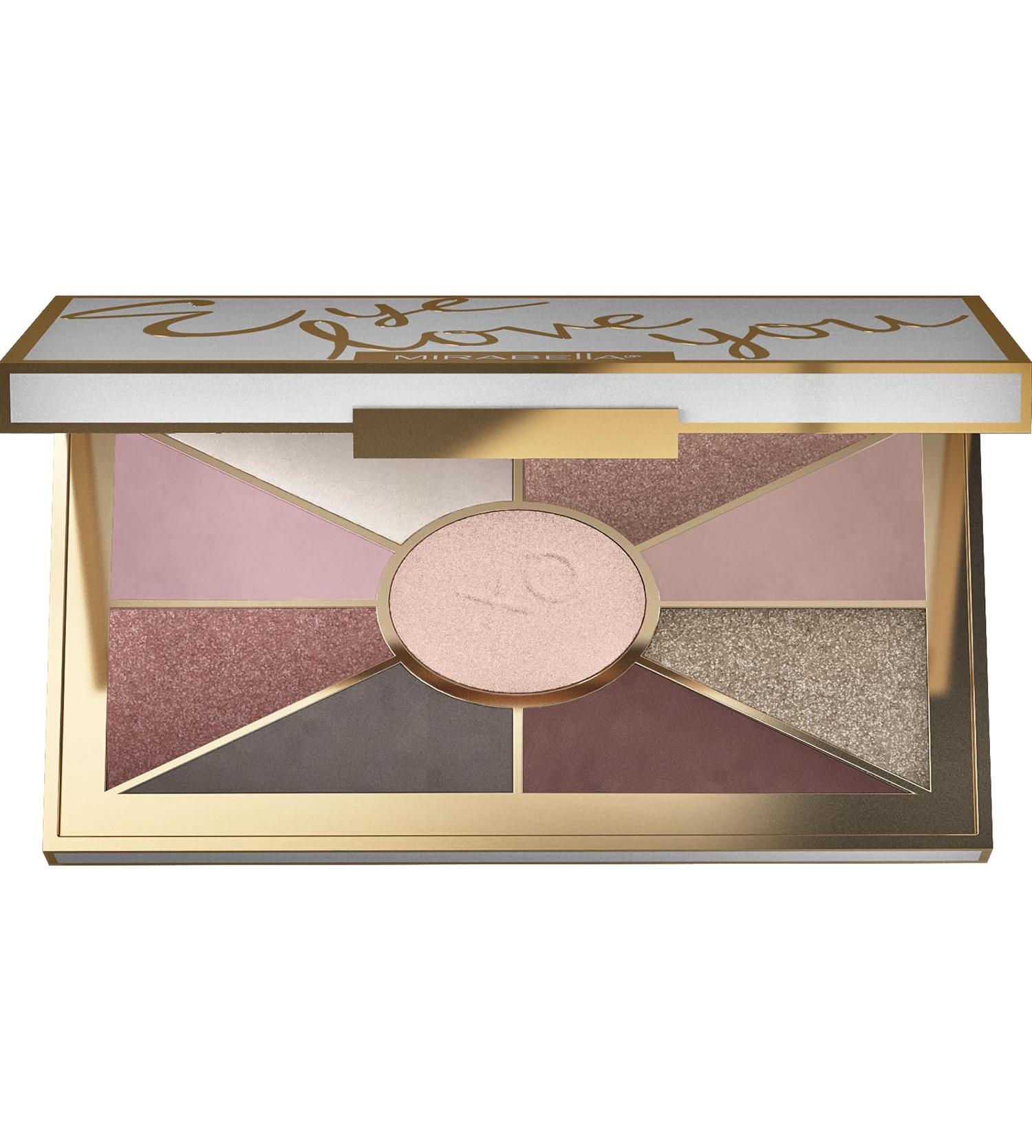Mirabella Romance Eyeshadow Palette - Eye Love You Collection | Neutral Ultra-Pigmented Pressed Powders | Long-Lasting Matte & Shimmer Shades | Blendable & Natural Formula | Paraben & Talc-Free - Buy Online on GoSupps.com