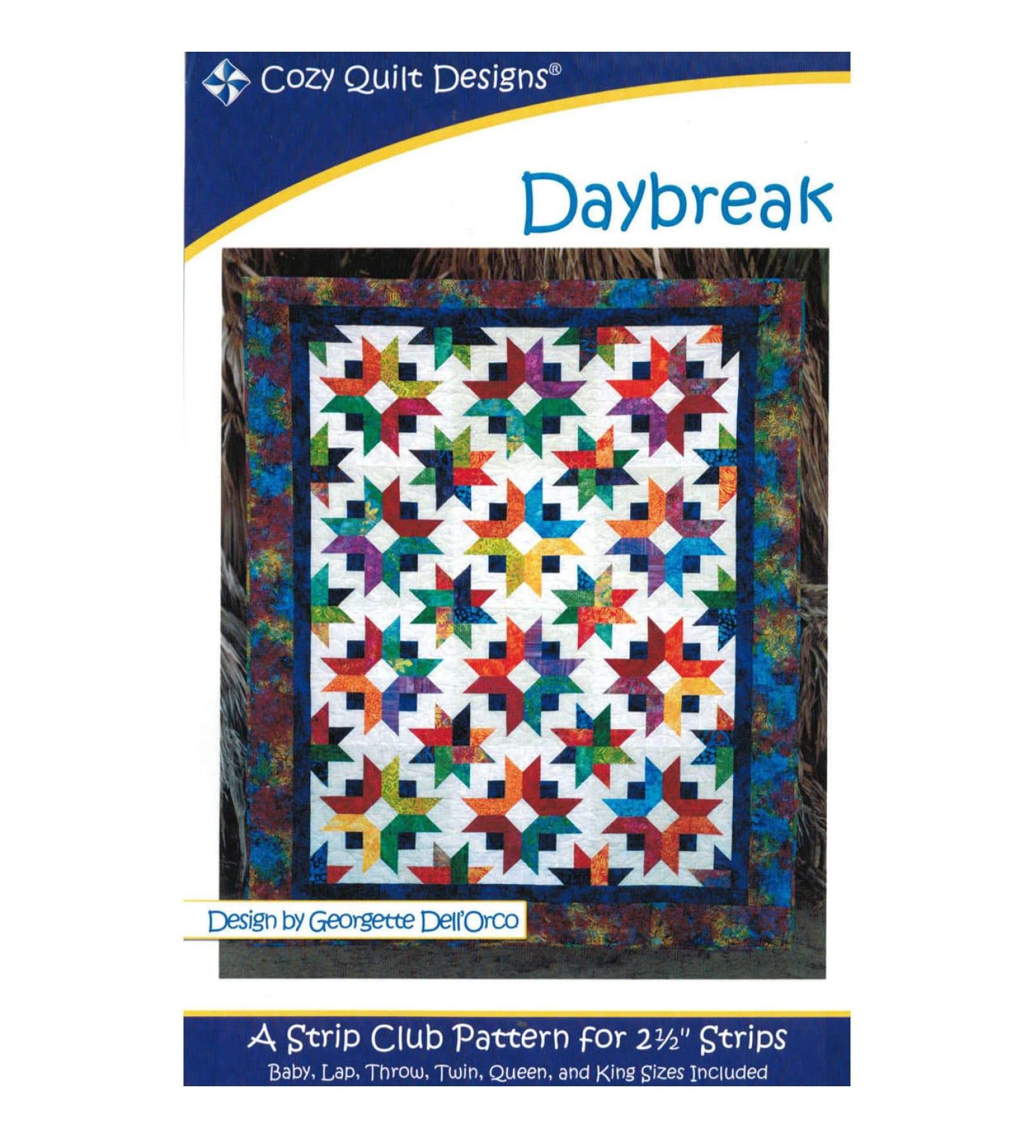 Daybreak Quilt Pattern - Jelly Roll 2.5 Strip Friendly - Cozy Quilt Designs - 6 Size Options - Buy Online on GoSupps.com