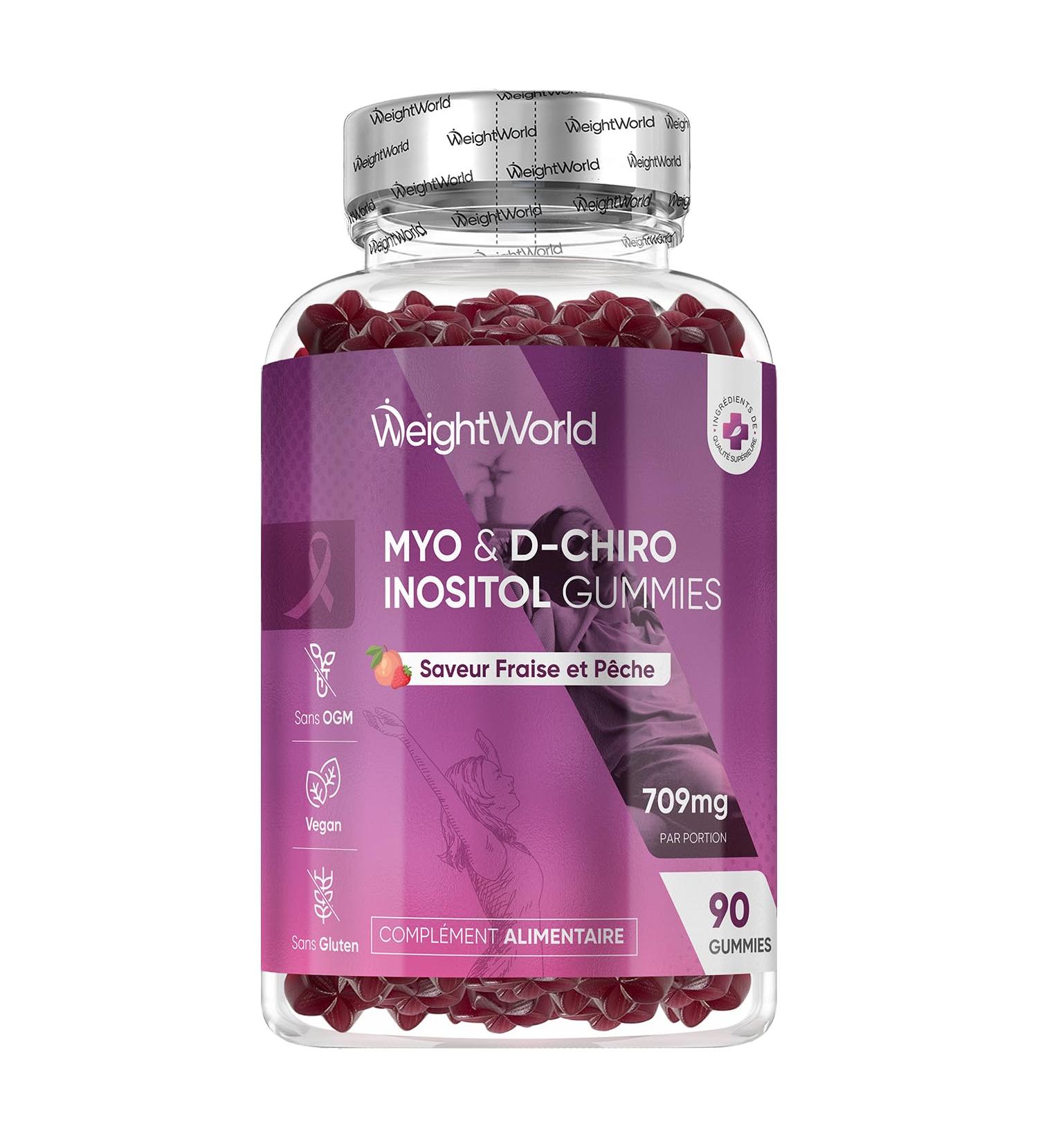 Myo Inositol D Chiro Inositol Gummies + Acide Folique Zinc Vitamine B6 D3 B12 Chrome Canneberge 90 Gommes Vegan - Selon l'EFSA la Vitamine B6 Contribue la R gulation de l'Activit Hormonale - Buy Online on GoSupps.com