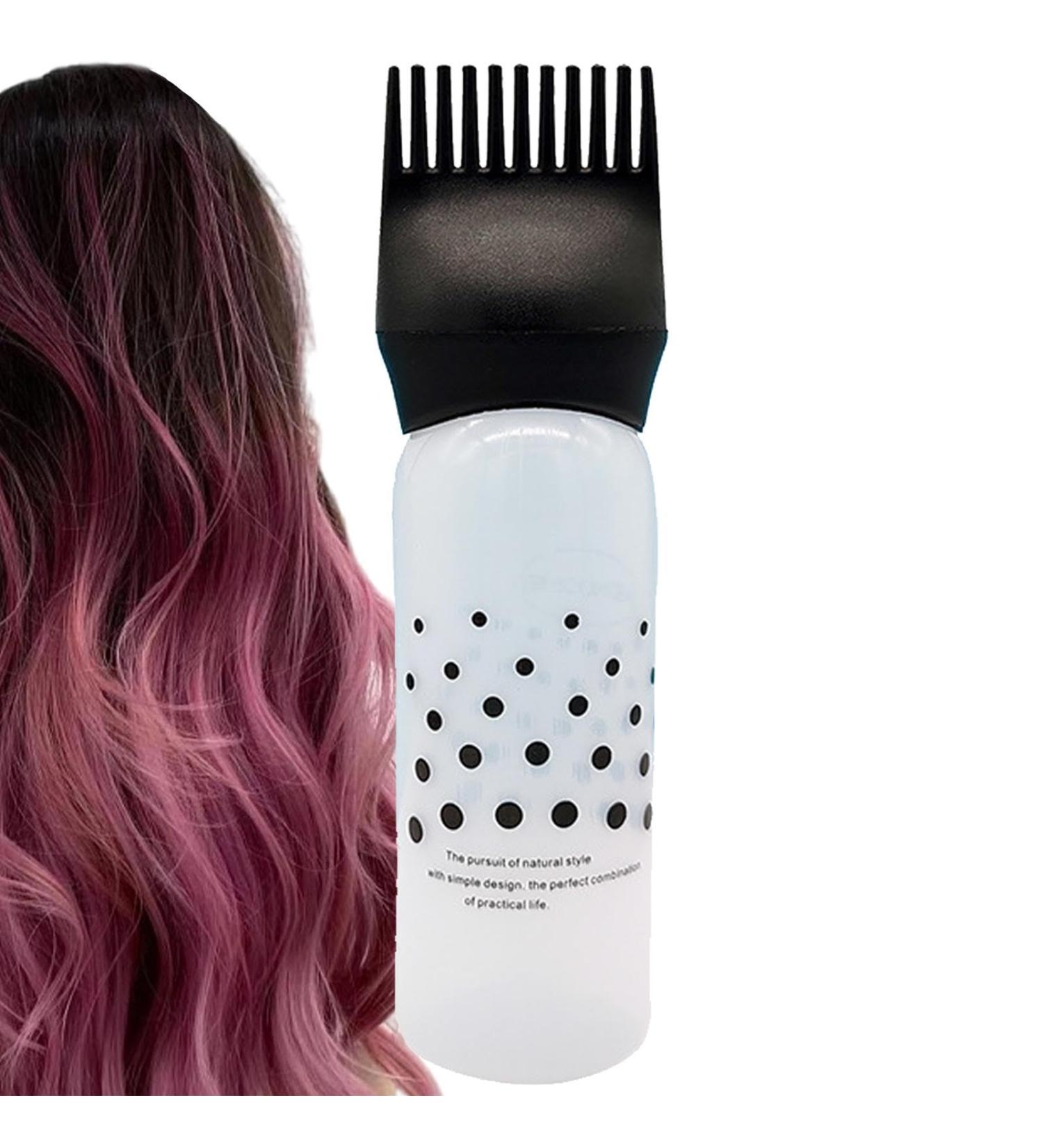 Jeanny Scalp Oil Applicator | Bottle Applicator Brush with Graduated Scale | Hair Oiling Applicator Bottle Hair Dye Brush Bottle for Hair Dyeing Black - Buy Online on GoSupps.com
