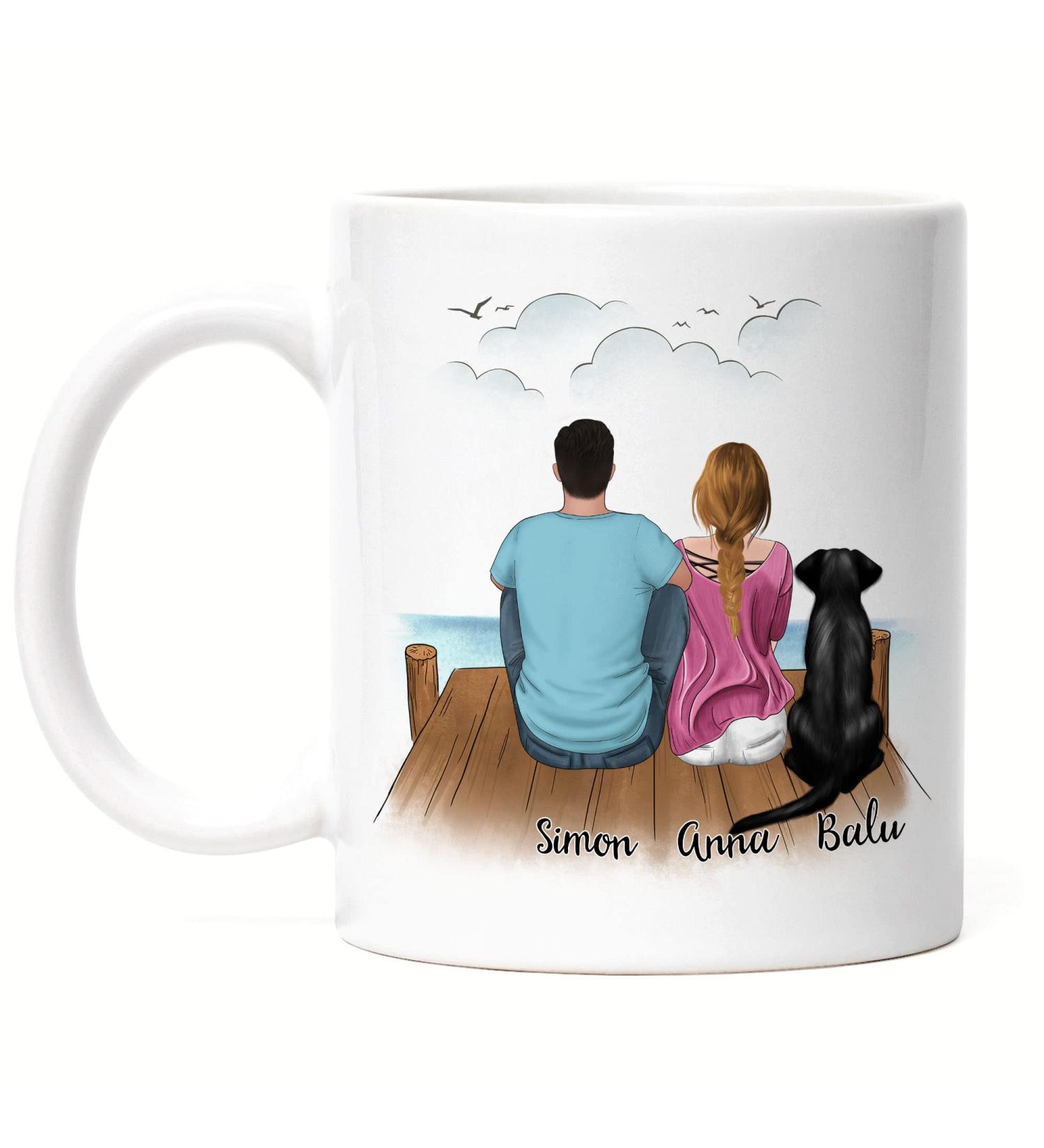 Personalized Dog Couple Mug - Perfect Gift for Dog Lovers | Custom Dog Mom & Dad Cup - Buy Online on GoSupps.com