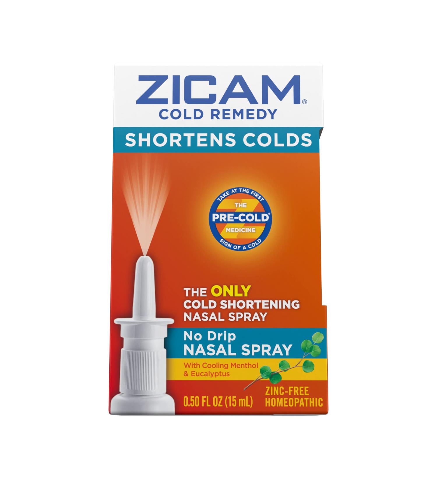 Zicam Cold Remedy No Drip Nasal Spray 0.50 fl oz - Relief for Cold Symptoms - Buy Online on GoSupps.com