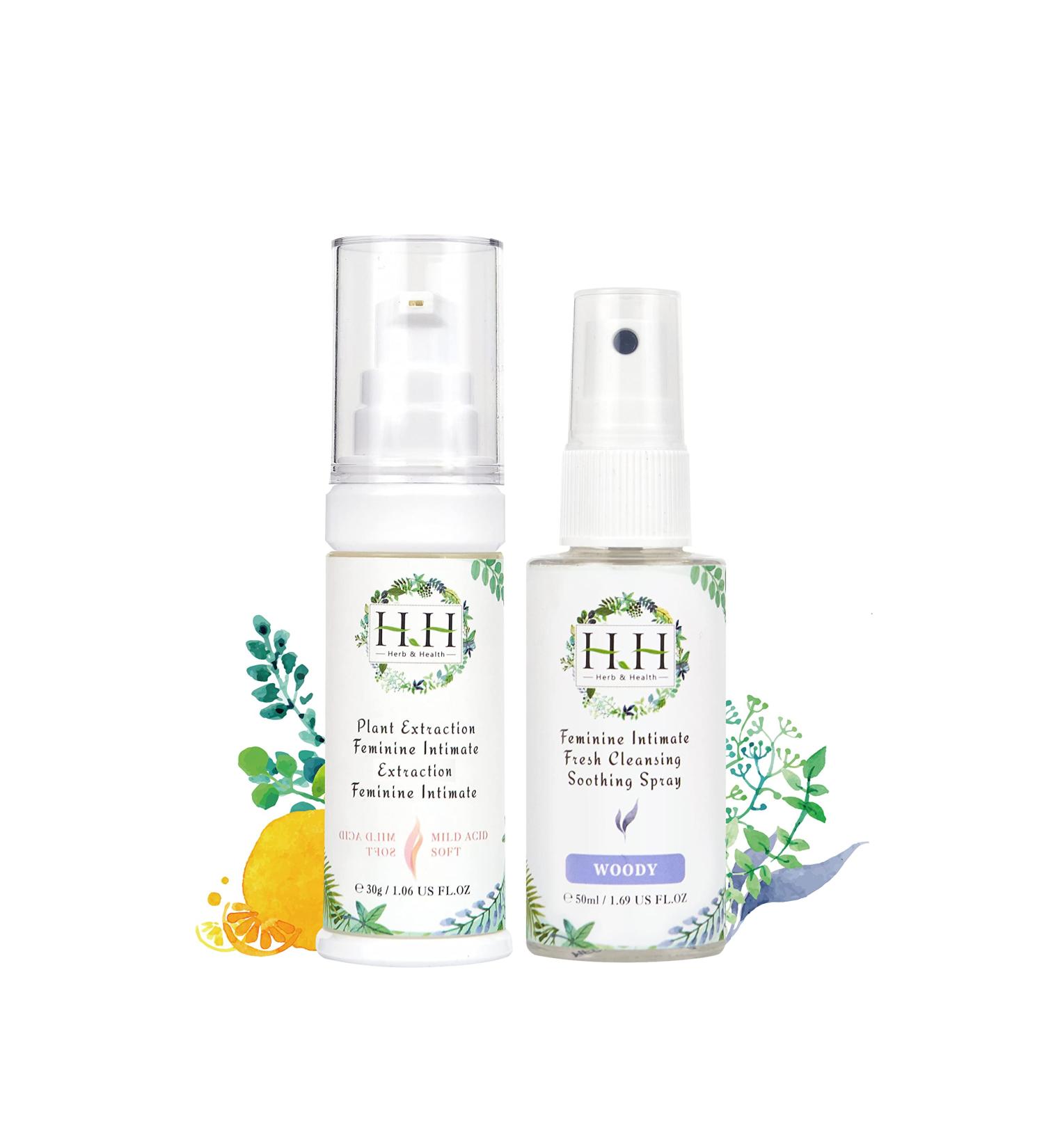 HH Feminine Spray & Intimate Brightening Serum - Natural Essential Oil for Vaginal Health Itch Relief & Moisturizing Hygiene - Buy Online on GoSupps.com