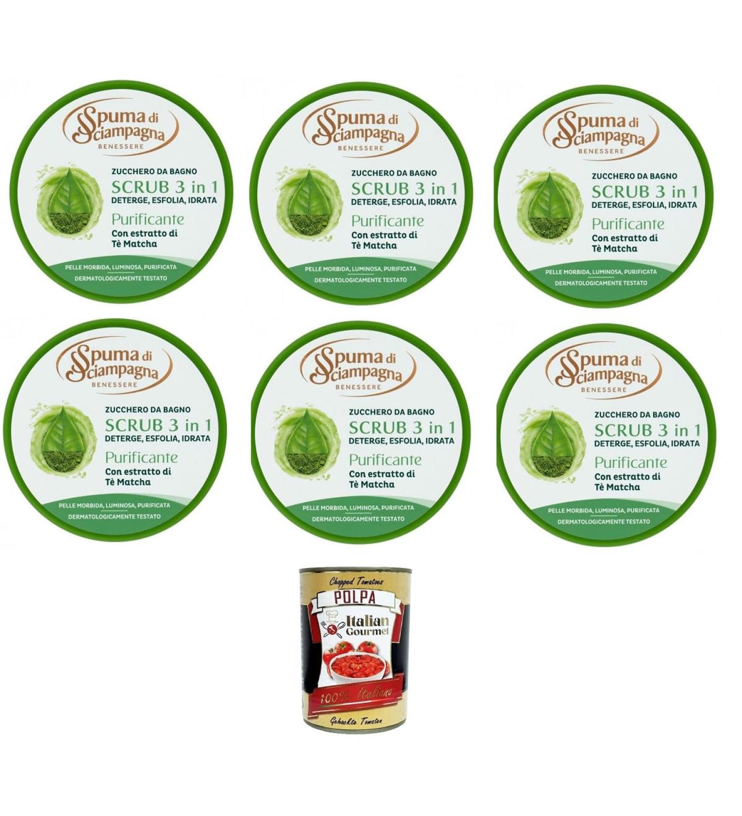  Italian Gourmet E.R. SCHAMPAGNA FOAM Purifying Body Scrub 6 x 250 ml + Italian Gourmet Pulp 400 g - Buy Online on GoSupps.com