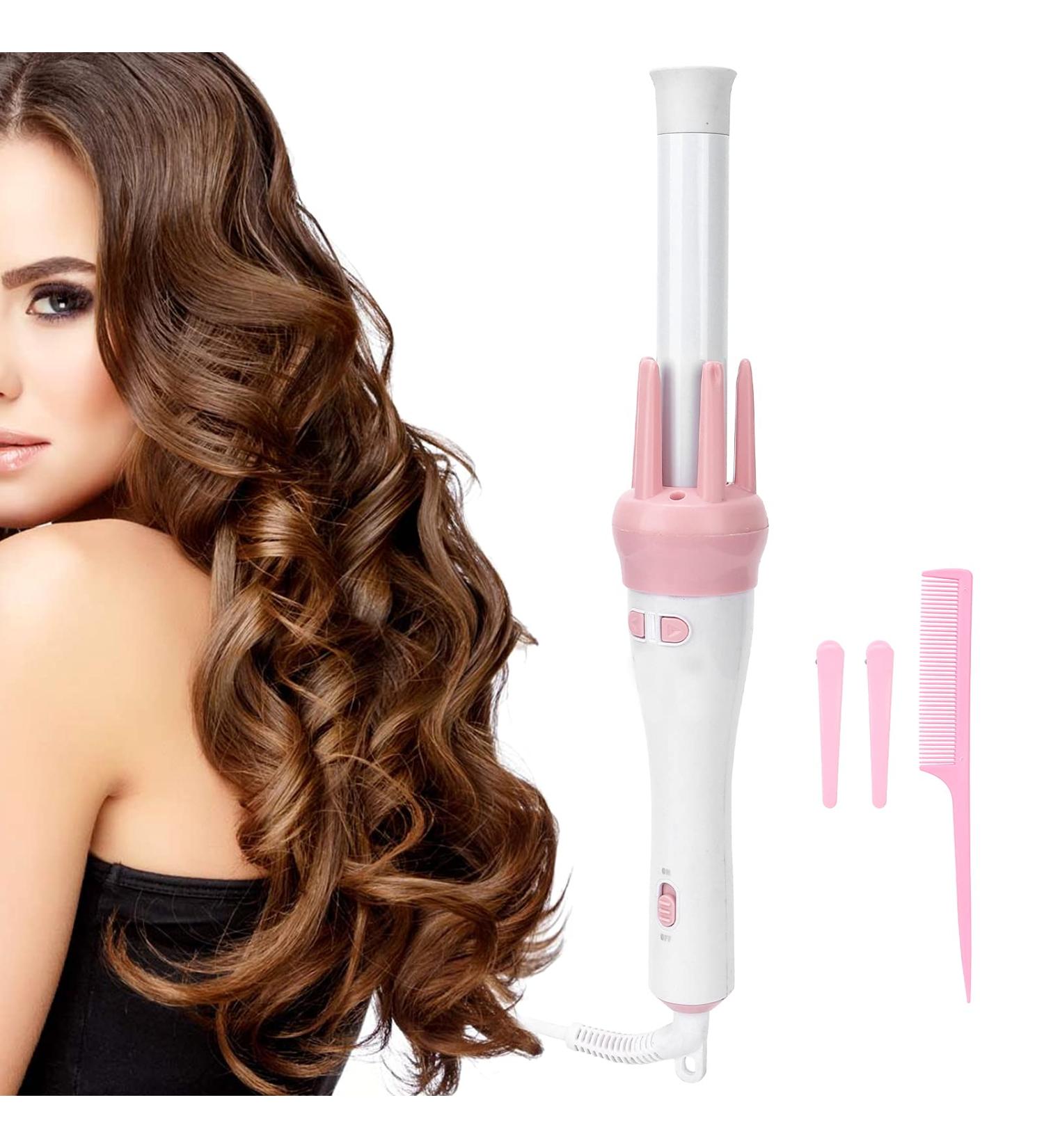 Automatic 360 Rotating Curling Iron - Professional Ceramic Hair Curler with Negative Ion Technology | International Shipping Available - Buy Online on GoSupps.com