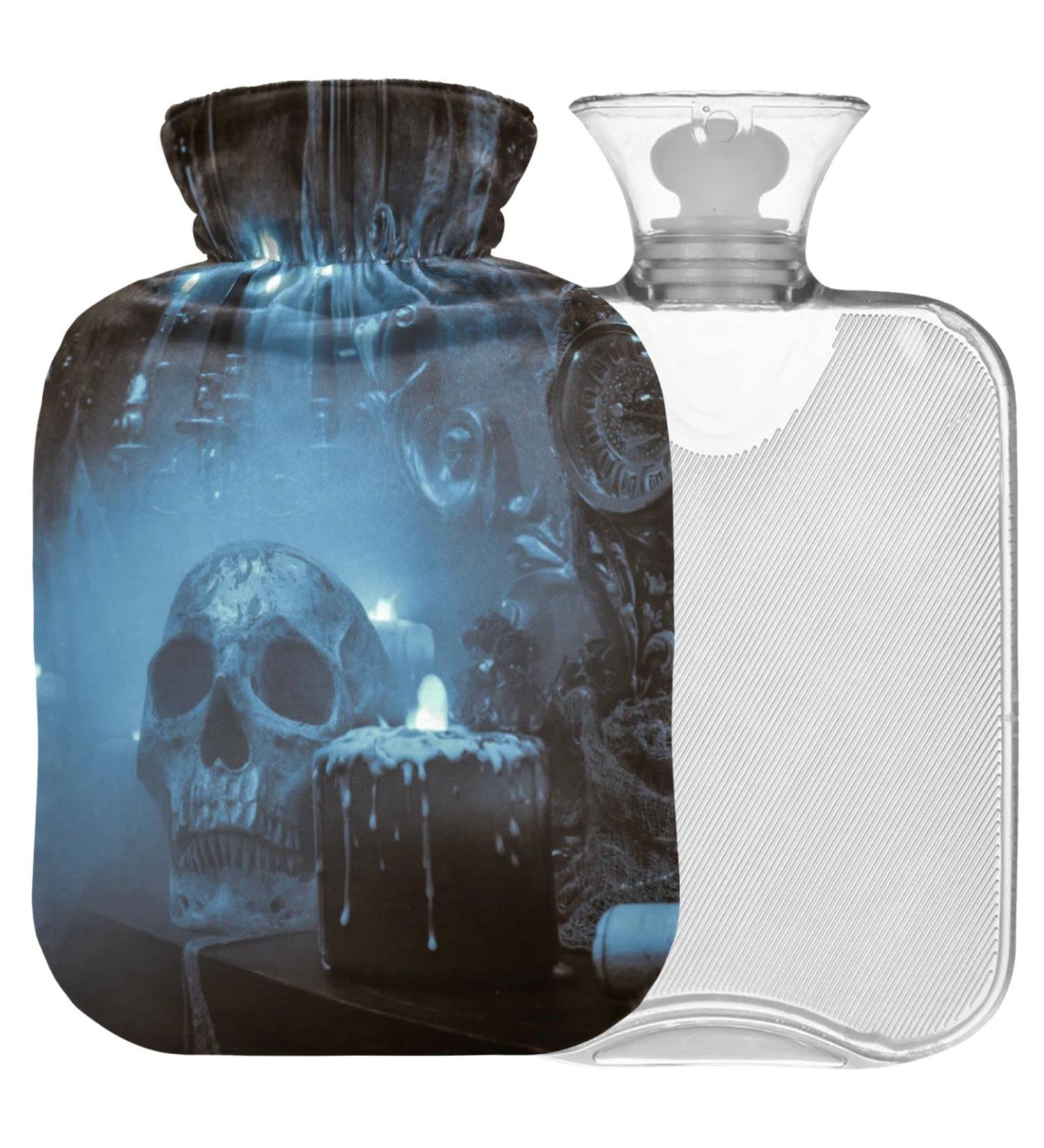 Naanle Haunted Castle Halloween Skull Hot Water Bottle | 1L Hand & Foot Warmer for Pain Relief | Premium Heat & Cold Therapy Solution - Buy Online on GoSupps.com