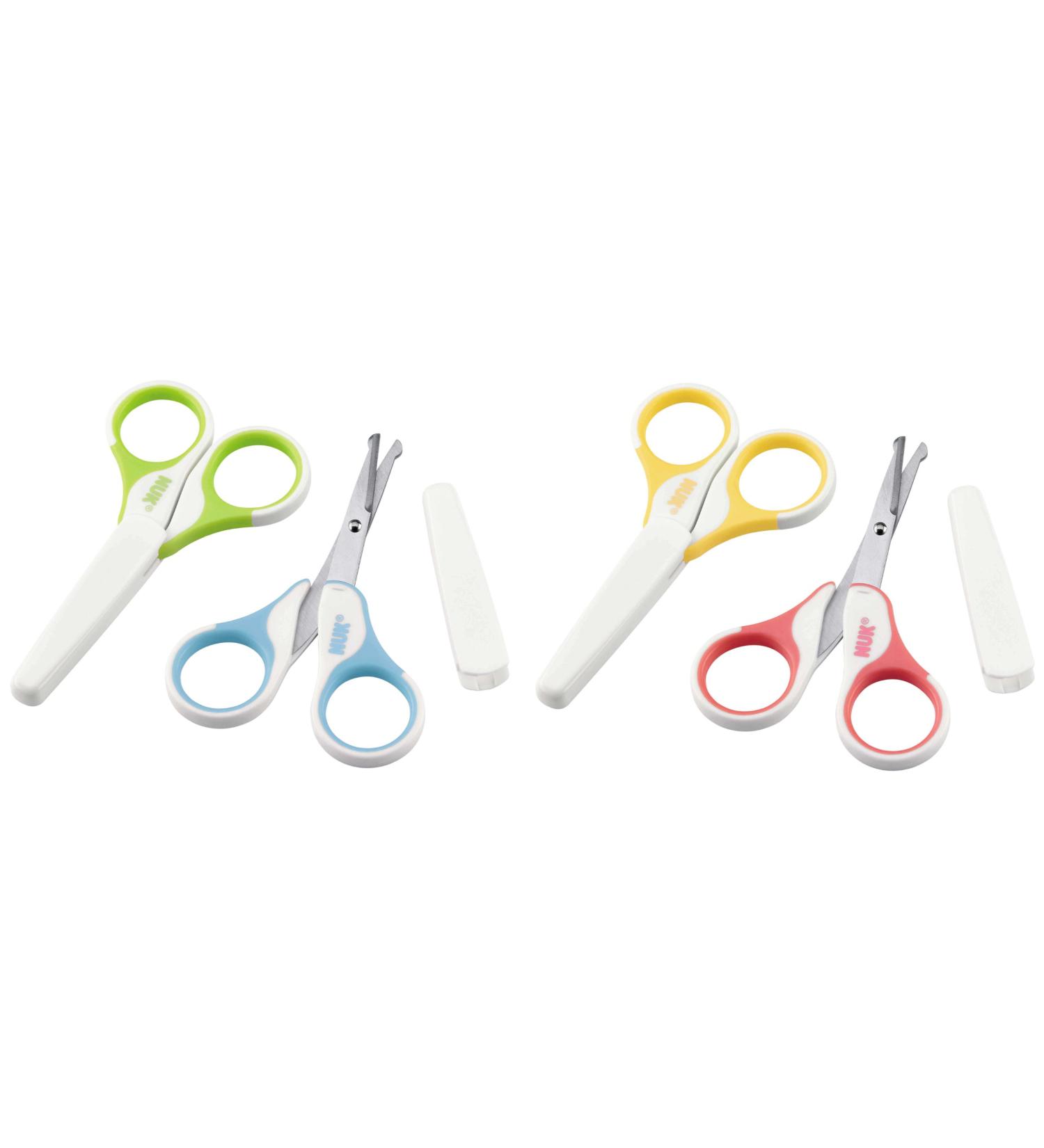 NUK safety children's scissors with rounded tips and protective cap colour not freely selectable