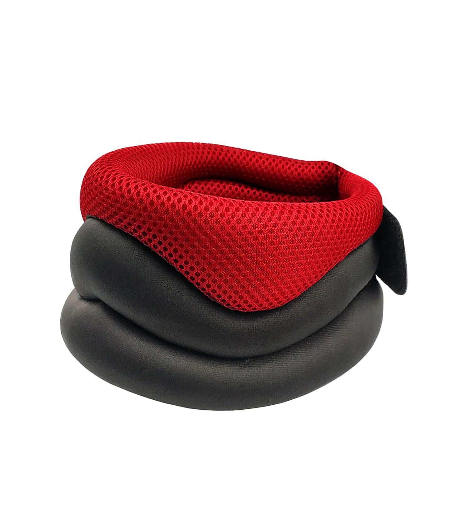 Tinayau Unisex Neck Support Collar - Breathable & Adjustable Cervical Spine Support for Work & Sleep - Red 43x10 cm - Buy Online on GoSupps.com