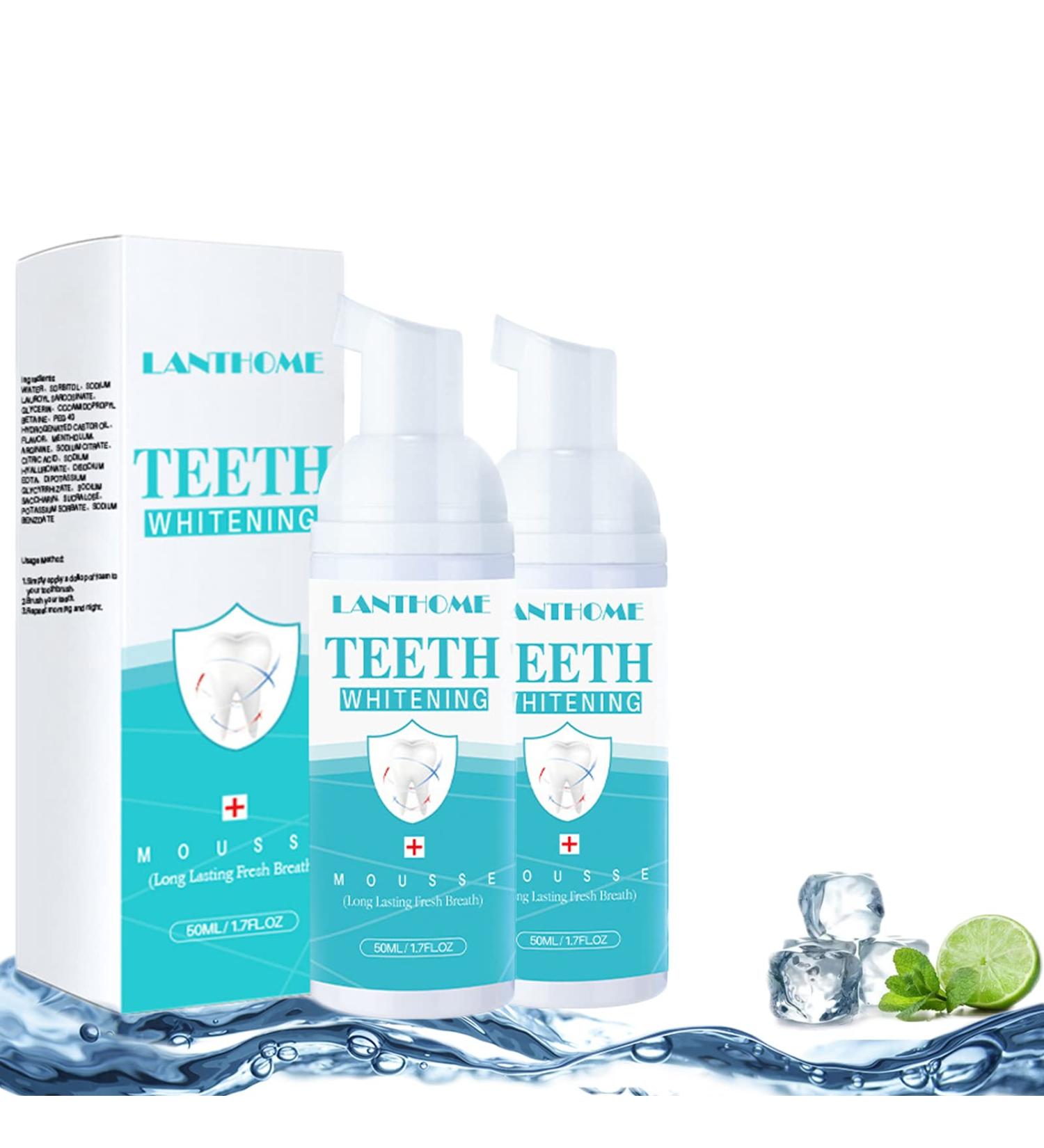 2023 New Teethaid Mouthwash & Whitening Toothpaste Foam - 50ml Natural Peppermint Deep Cleaning & Calculus Removal (2 PCs) - International Shipping - Buy Online on GoSupps.com