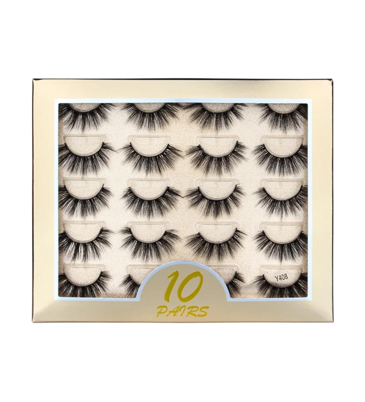 UAMOU 50/100/300pairs Natural Mink Eyelashes Faux 3d Mink lashes Strip Thick Dramatic False Eyelashes Extension Makeup Cils Cheerfully (Color : Y408 Size : 5 boxes) - Buy Online on GoSupps.com