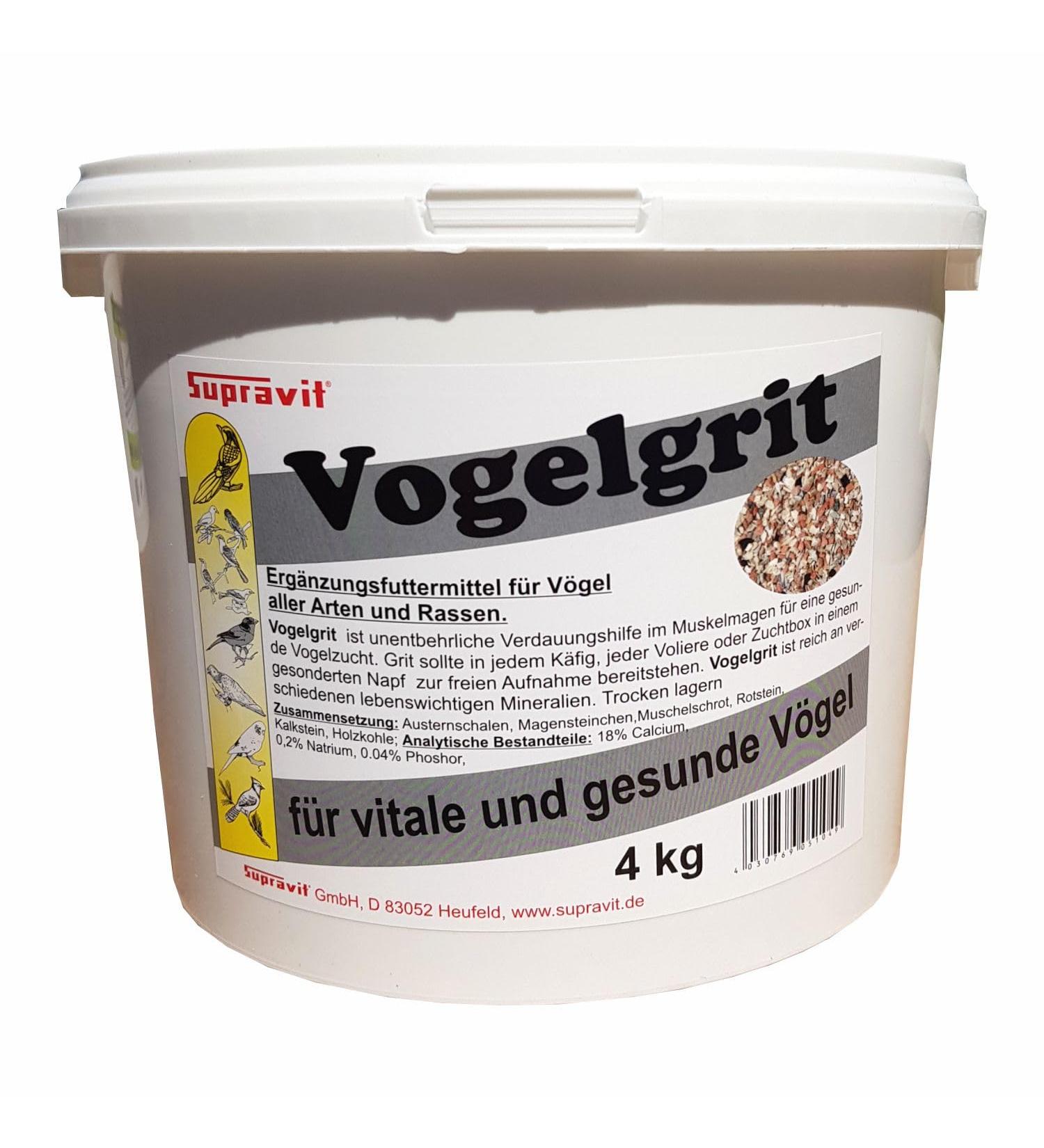 SUPRAVIT Bird Grit 4 kg | Premium Supplementary Feed for Healthy Birds - Shop Internationally - Buy Online on GoSupps.com