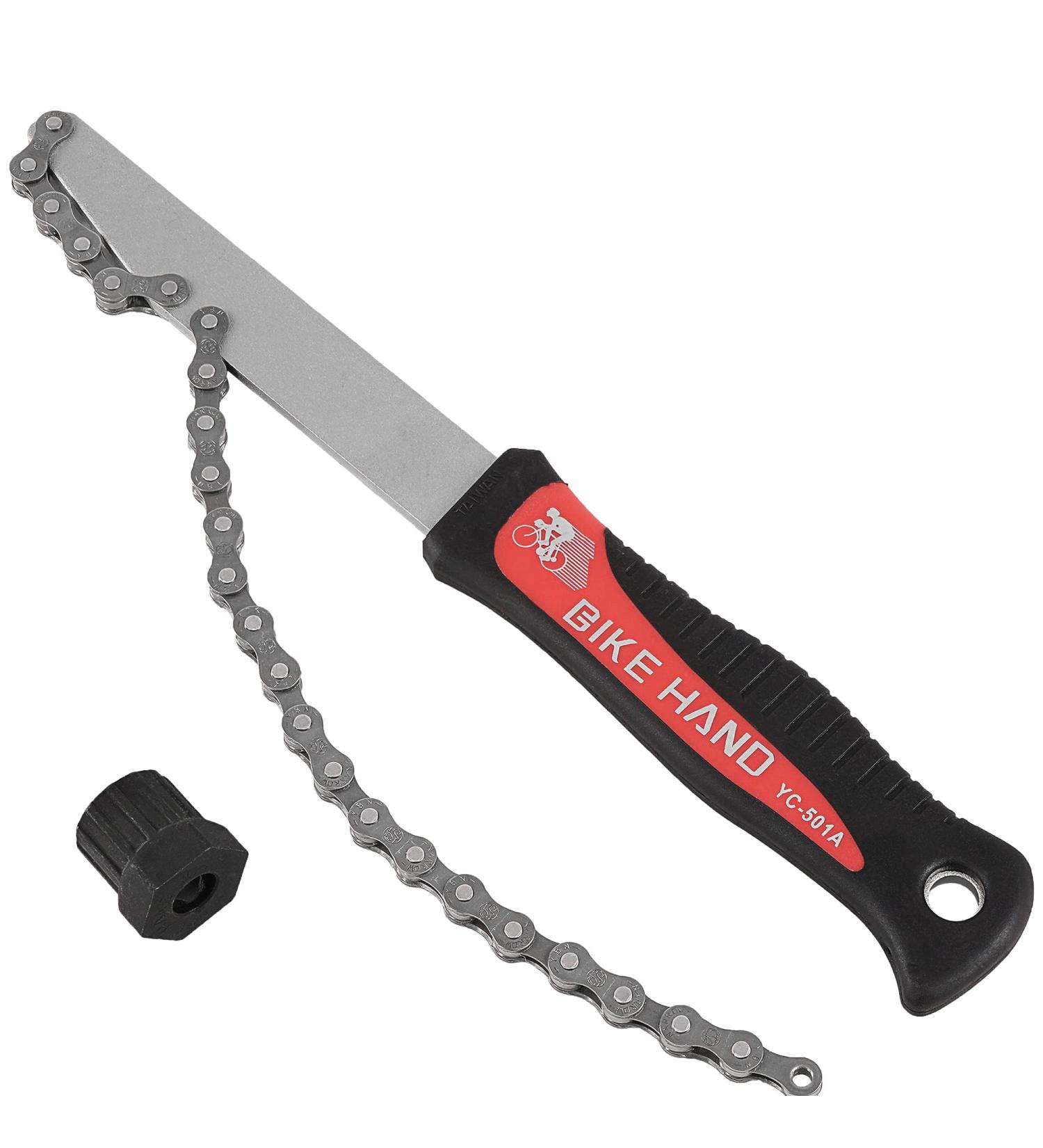 Bike Hand Shimano Sram Freewheel Turner Tool Kit - Cassette Remover for MTB & Road Bikes - 7-12 Speed, Includes Chain Whip & Lockring Nut Tool - Buy Online on GoSupps.com
