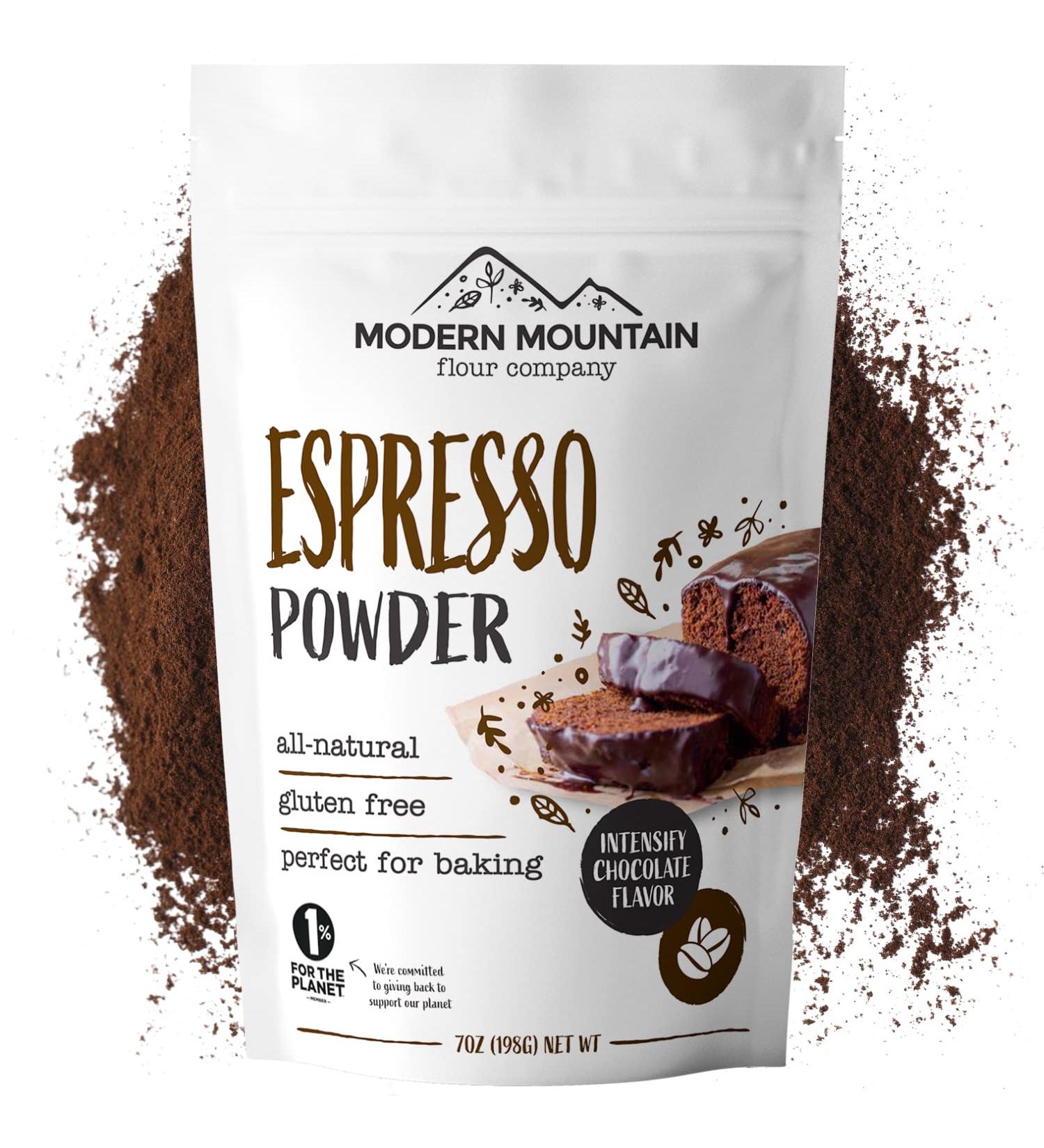 Espresso Powder for Baking 7oz - Rich Chocolate Flavor - All-Natural Fine Powder - Gluten Free Non-GMO - Convenient Resealable Pouch - Buy Online on GoSupps.com