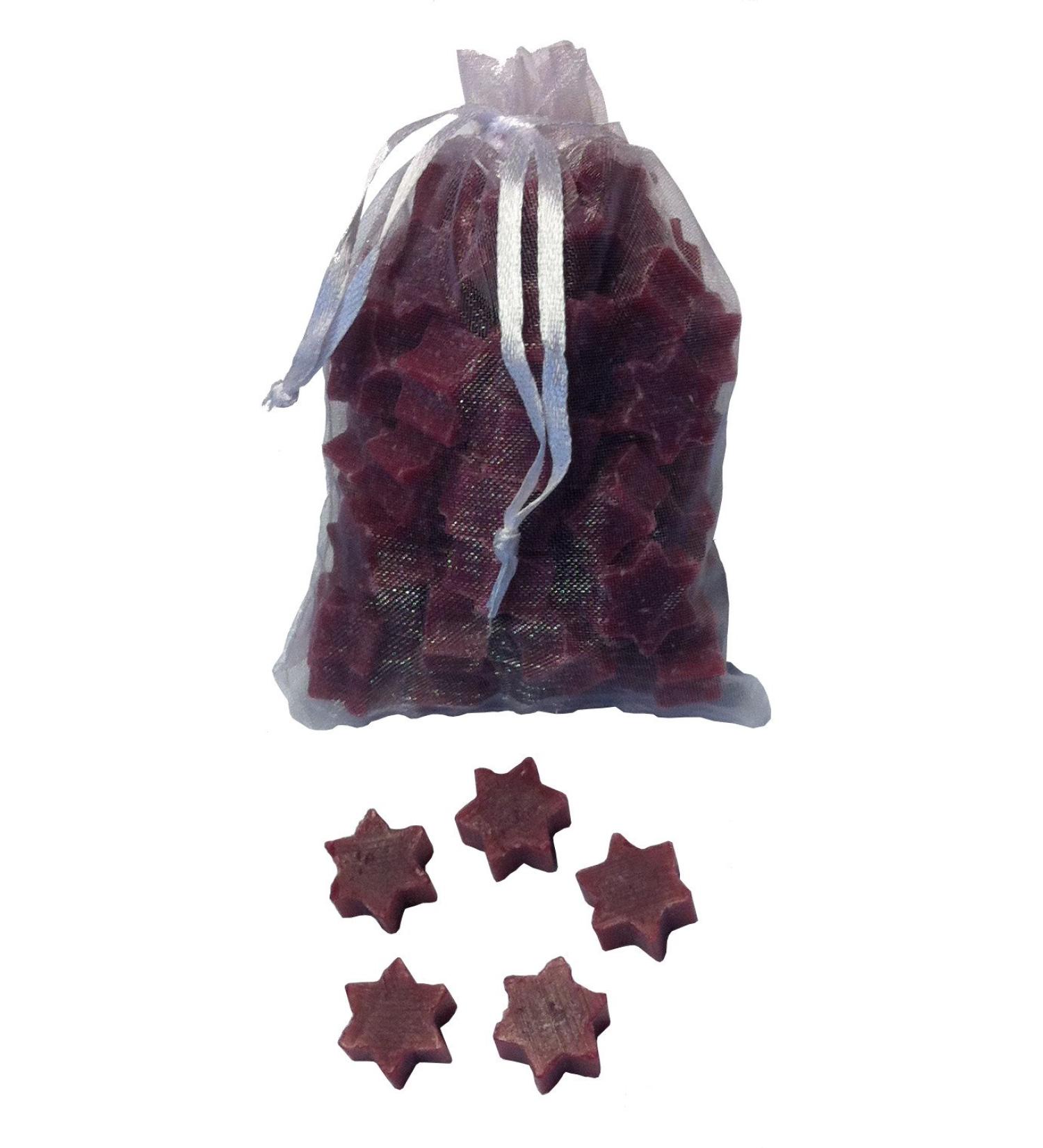 Florex Sheep's Milk Soap Chocolate Mini Star 50 Pieces of Winter Magic Soap in an Organza Bag