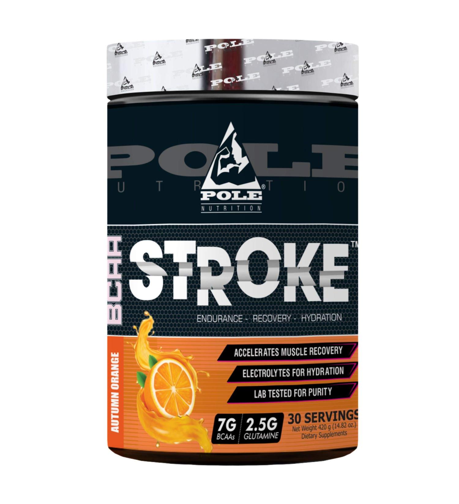 BCAA Stroke - 30 Servings | 420g Autumn Orange Flavor | International Shipping - Buy Online on GoSupps.com
