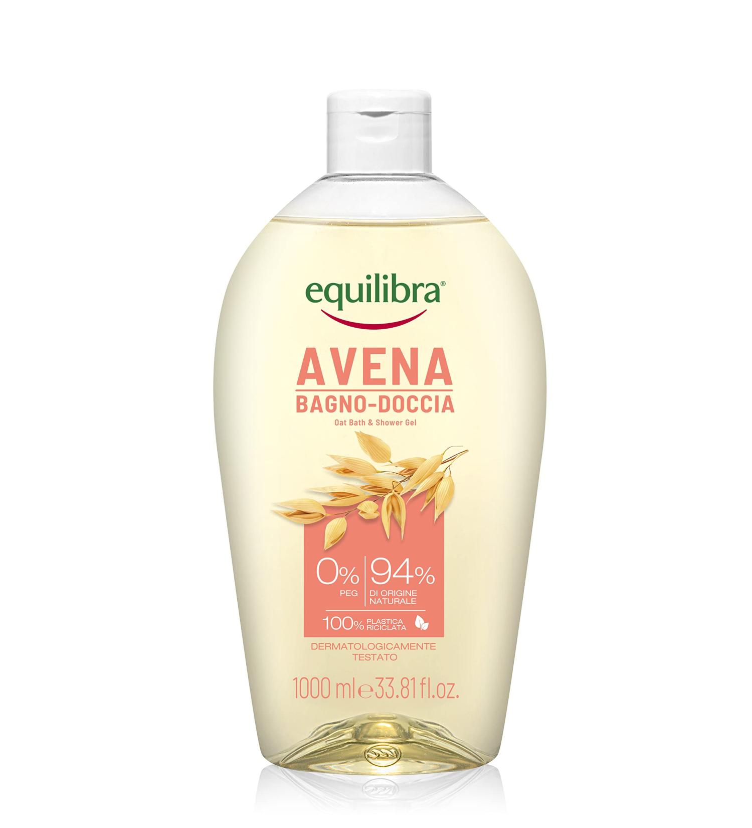 Equilibra SRL Body balance oat bathroom shower bathroom shower oat gentle cleanser and protection suitable for the whole family with oat extract and vegetable surfactants 1000 ml