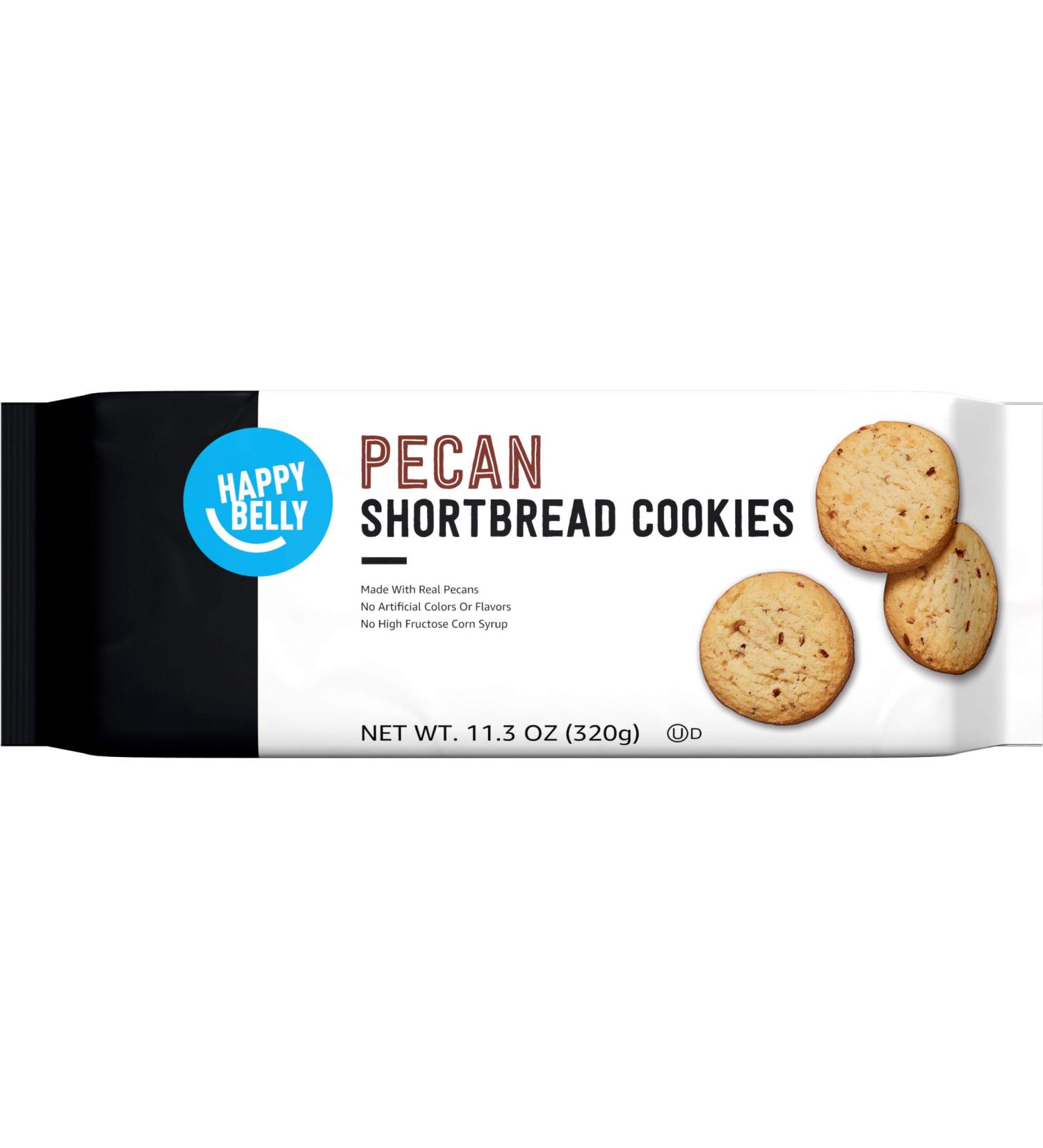 Happy Belly Pecan Shortbread 11.3 Ounce - Delicious Amazon Brand Snack - Buy Online on GoSupps.com