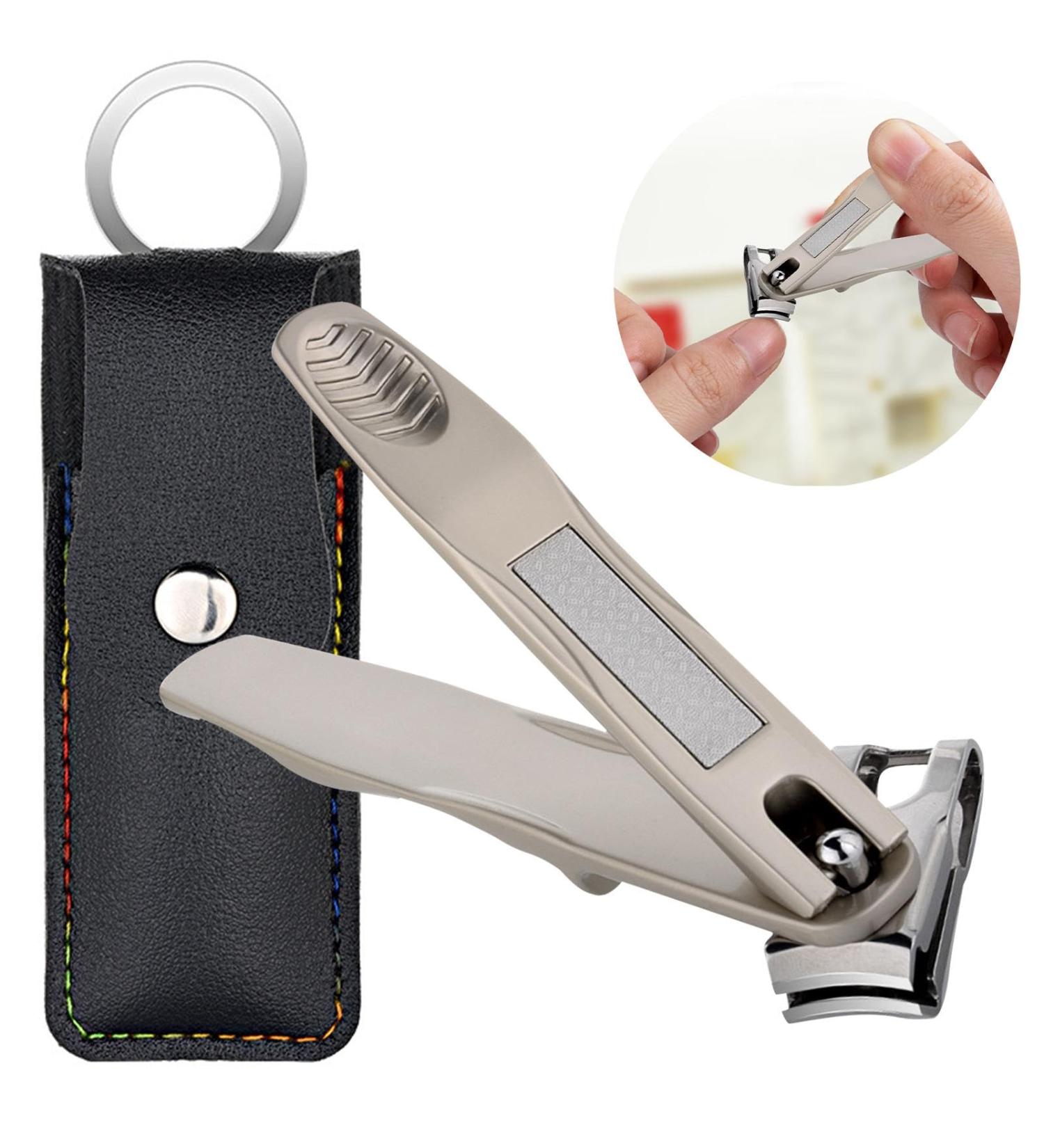 360 Rotating Nail Clippers for Seniors Long Handle Stainless Steel Nail Clippers Heavy Duty Toenail Finger Clippers for Thick Nails (Silver) - Buy Online on GoSupps.com