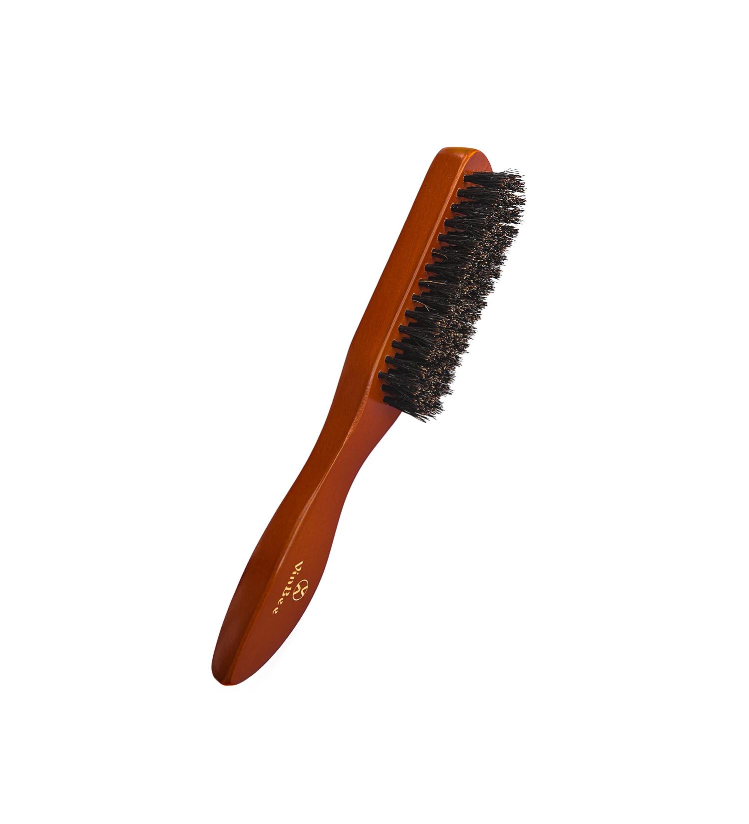VinBee Men's Boar Bristle Beard Brush | Stiff Hairbrush for Men | Red | Perfect for Grooming & Styling - Buy Online on GoSupps.com