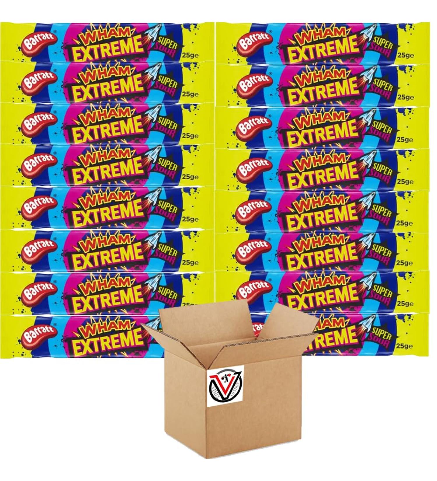 VIMIX Wham Extreme Bar 25g - Raspberry Flavour Chew Bars with Sour Crystals | Pick any number of bars - Buy Online on GoSupps.com
