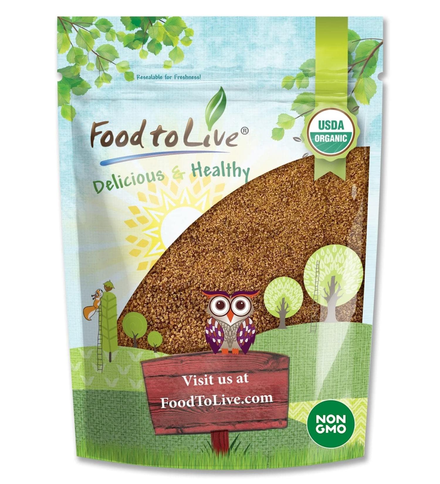 Organic Brown Coconut Sugar 5 Pounds - Non-GMO & Fair Trade Granulated Palm Sugar | Vegan, Kosher, Unrefined Sweetener | Low Glycemic, Nutrient-Rich - Ideal for Baking | Bulk 5lb Pack - Buy Online on GoSupps.com